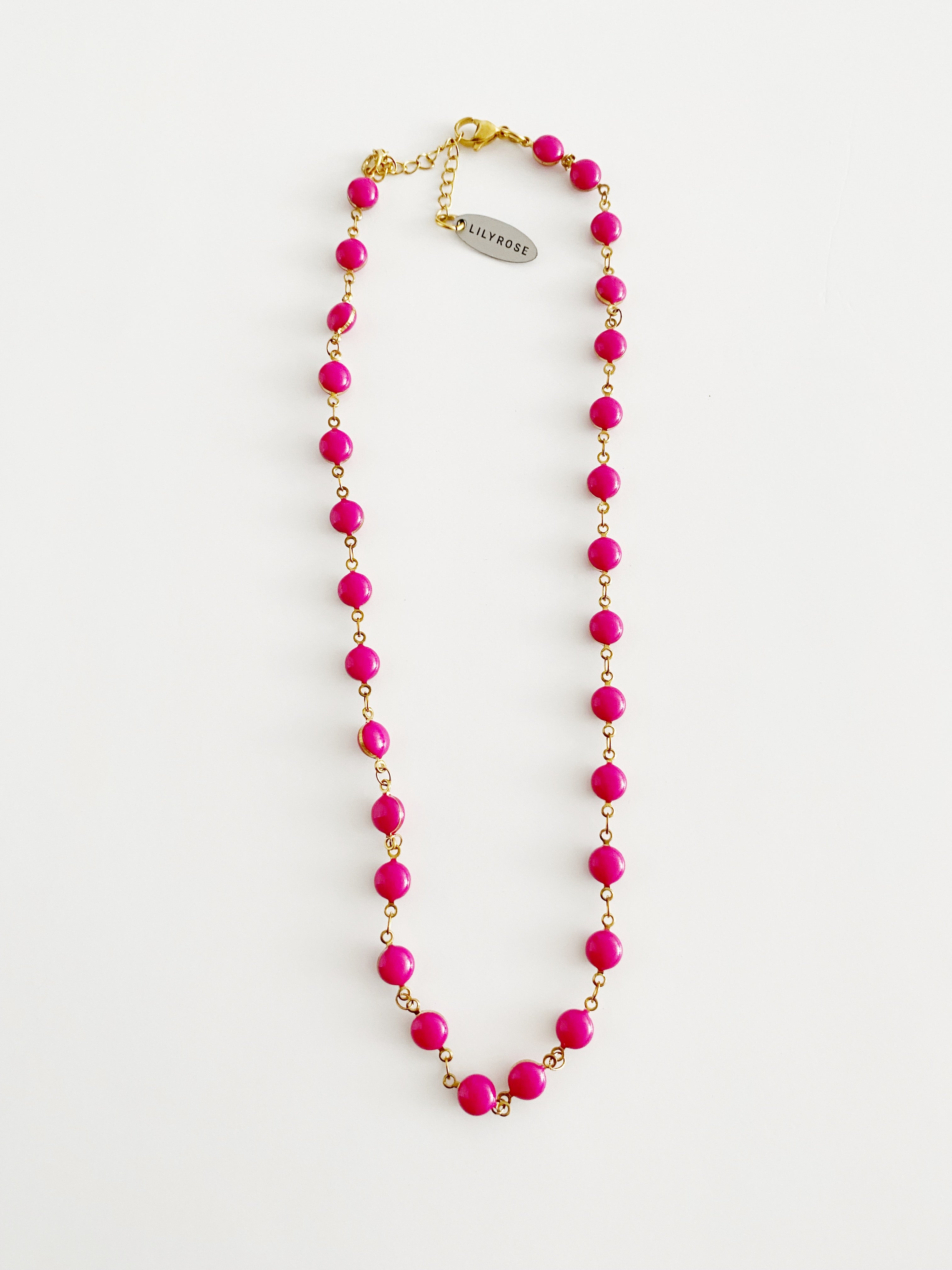 Collier Hawa rose fuchsia