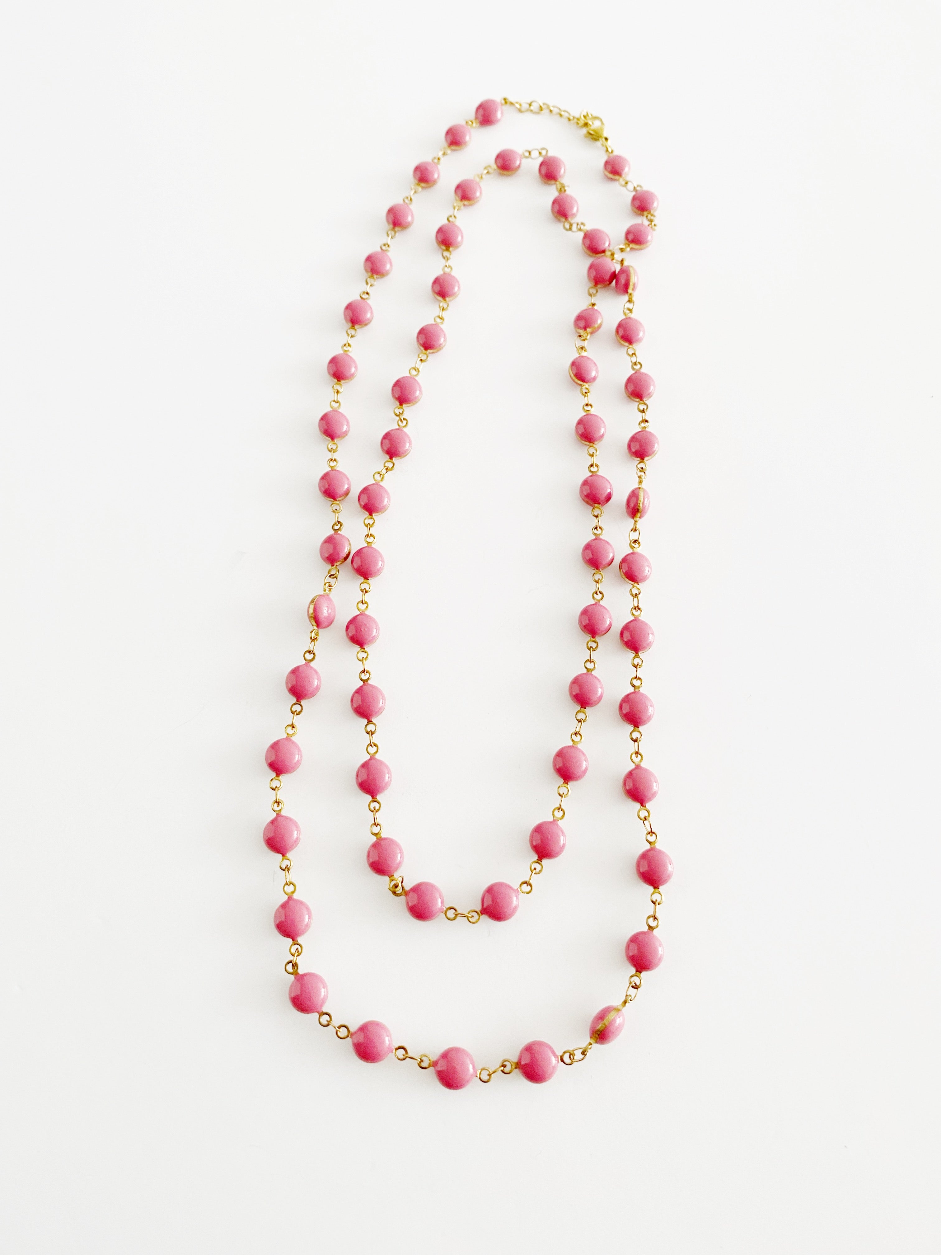 Collier long Hawa rose