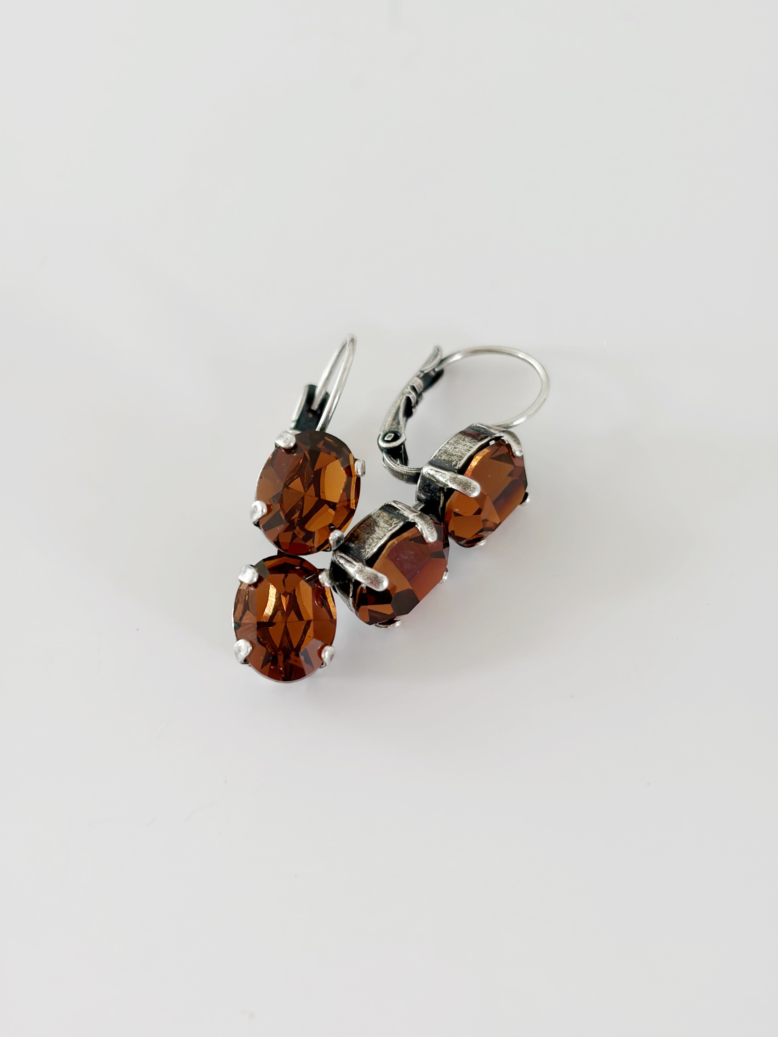 Boucles d'oreilles Magnolia brown