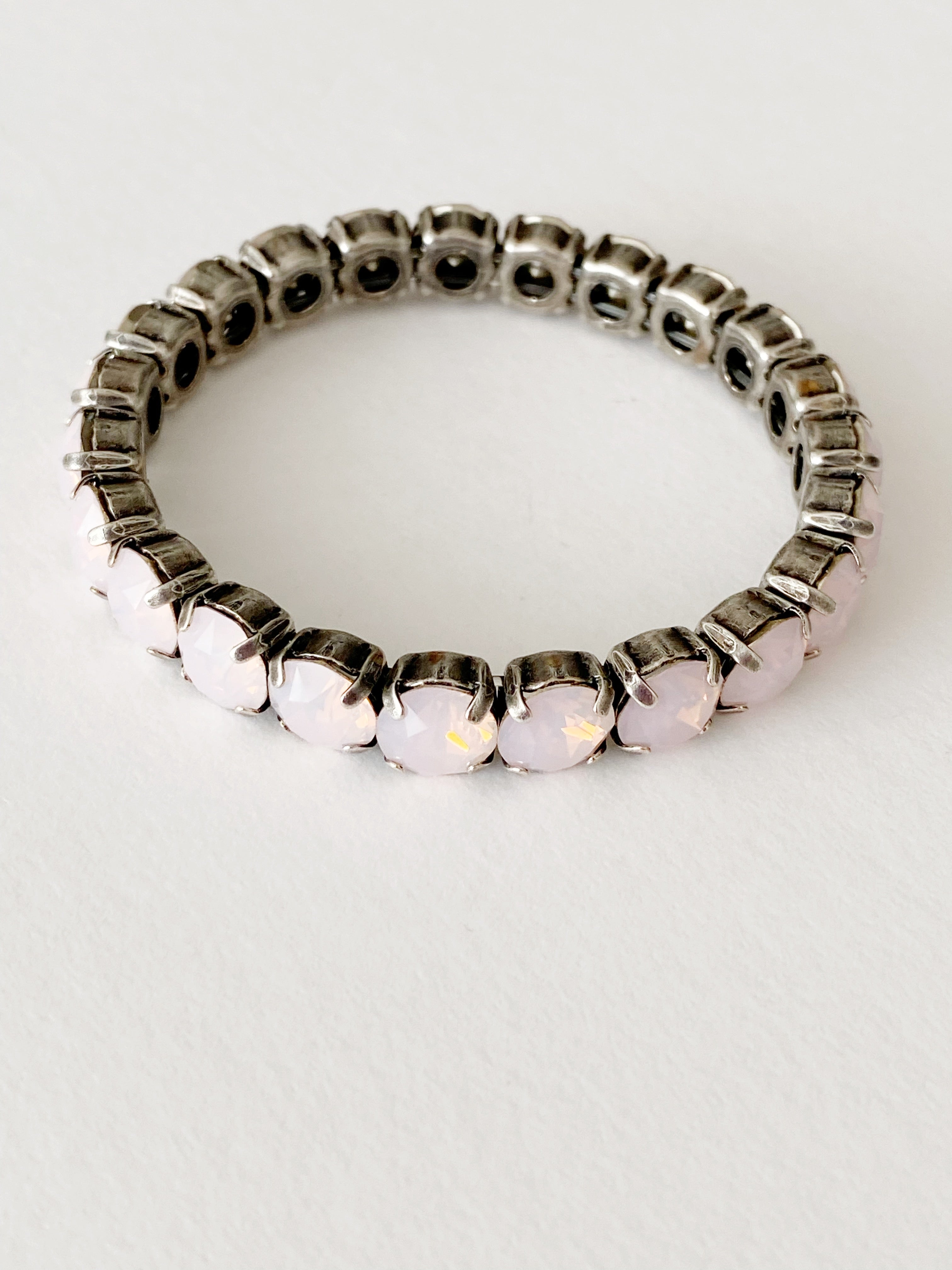 Bracelet élastique Love \ opal rose