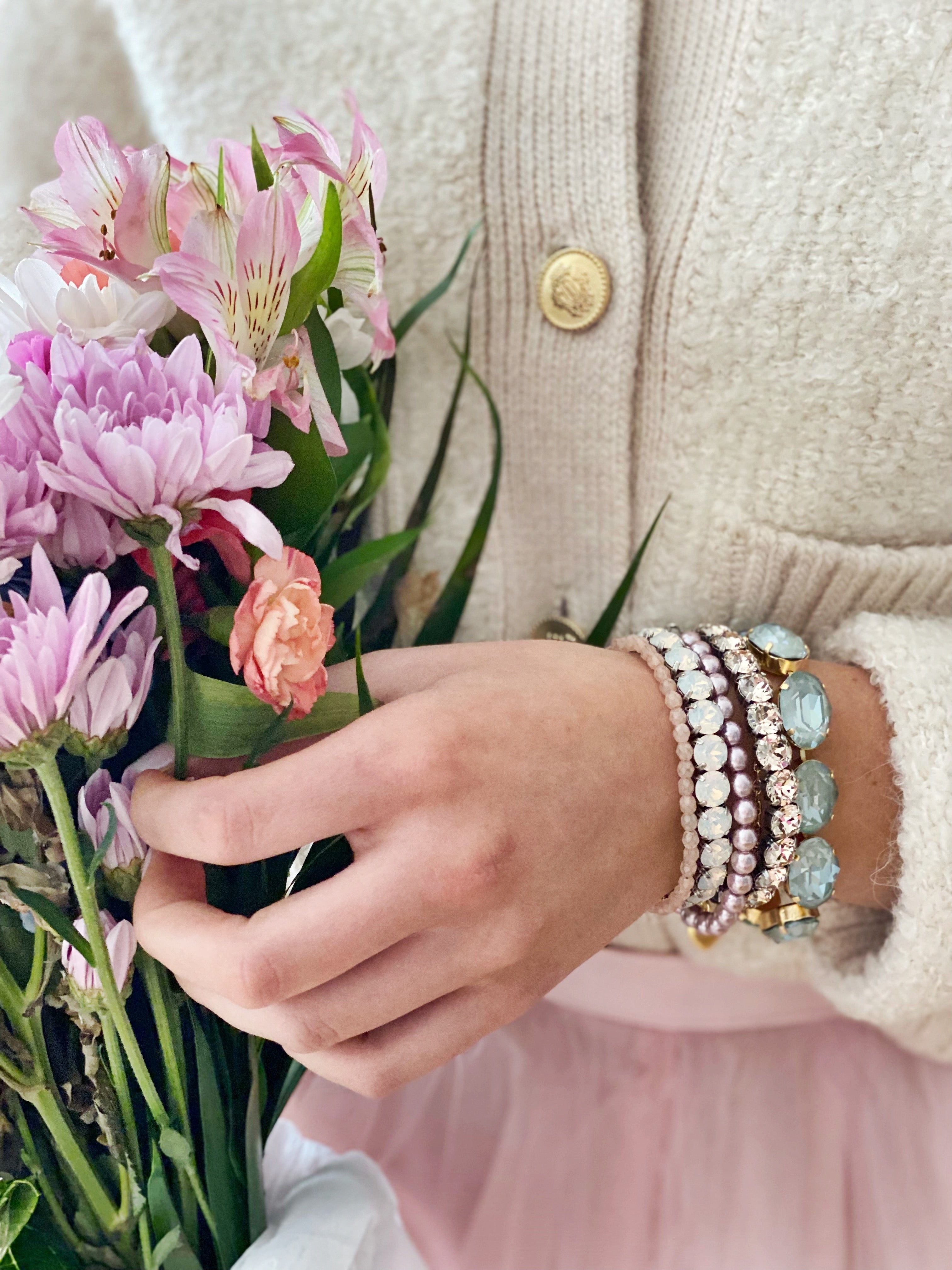 Bracelet élastique Love \ Light Silk