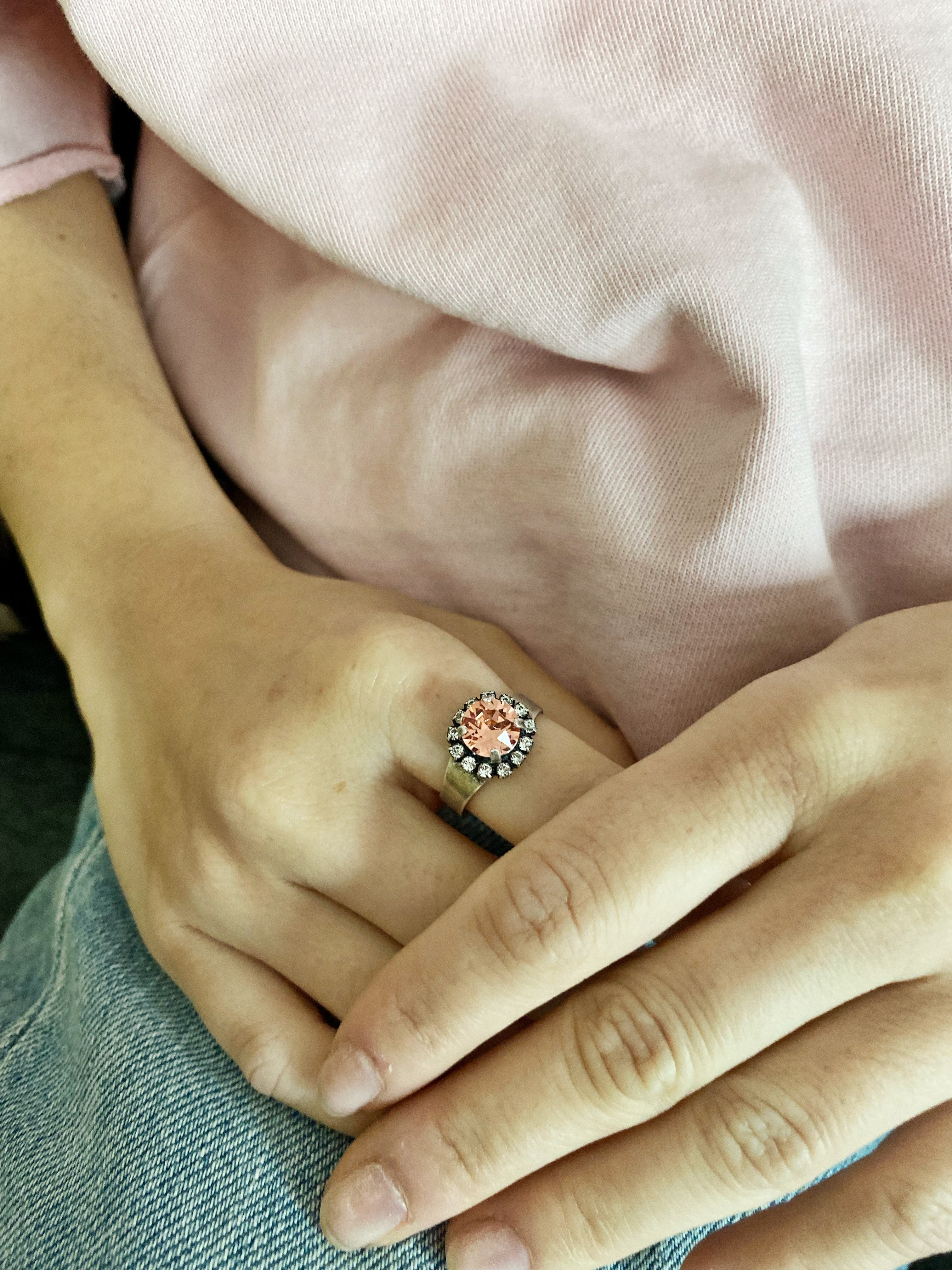 Bague Coralie \ rose peach