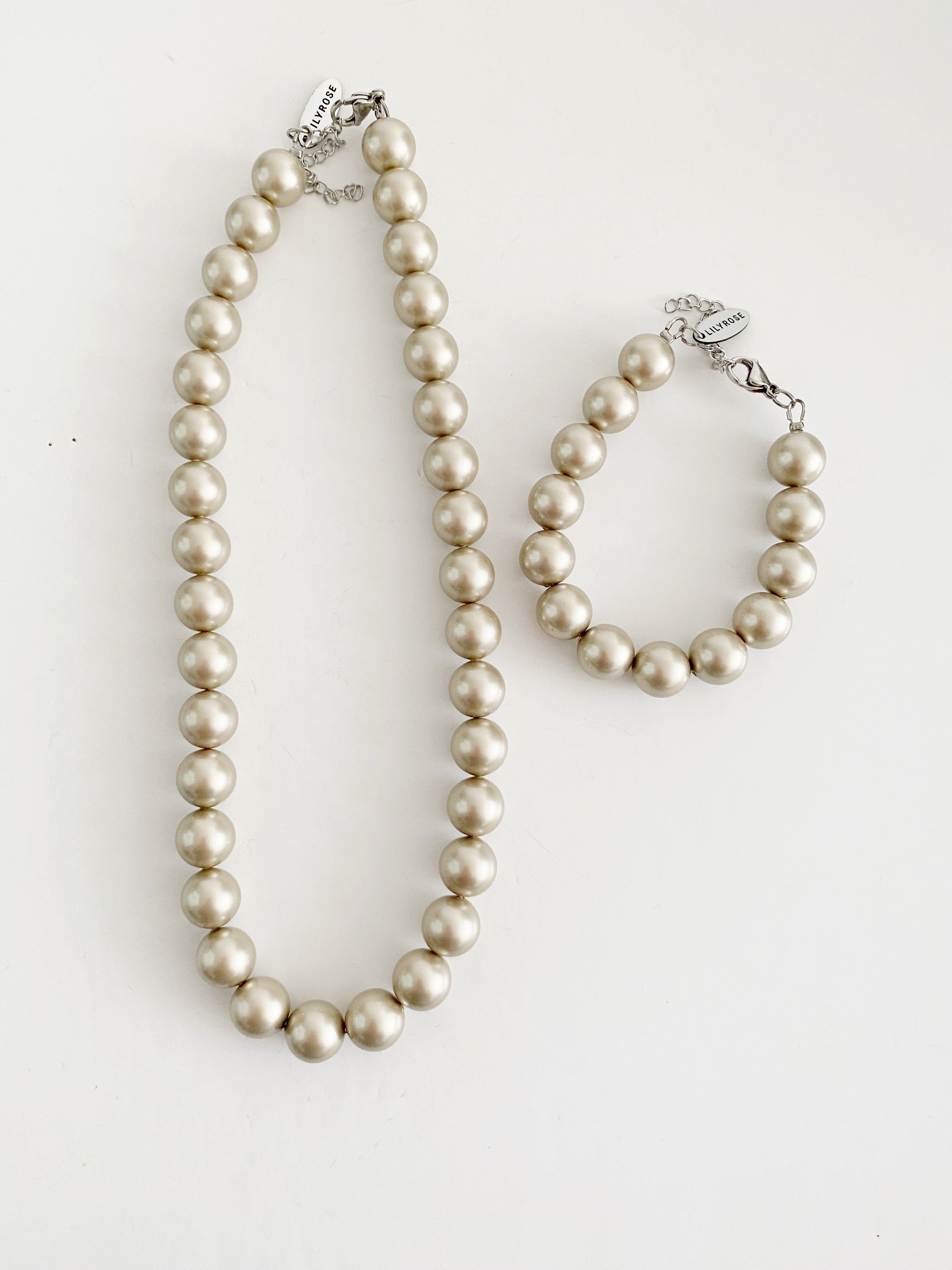Ensemble collier + bracelet platinum Girl \ PRIX SPÉCIAL ✨