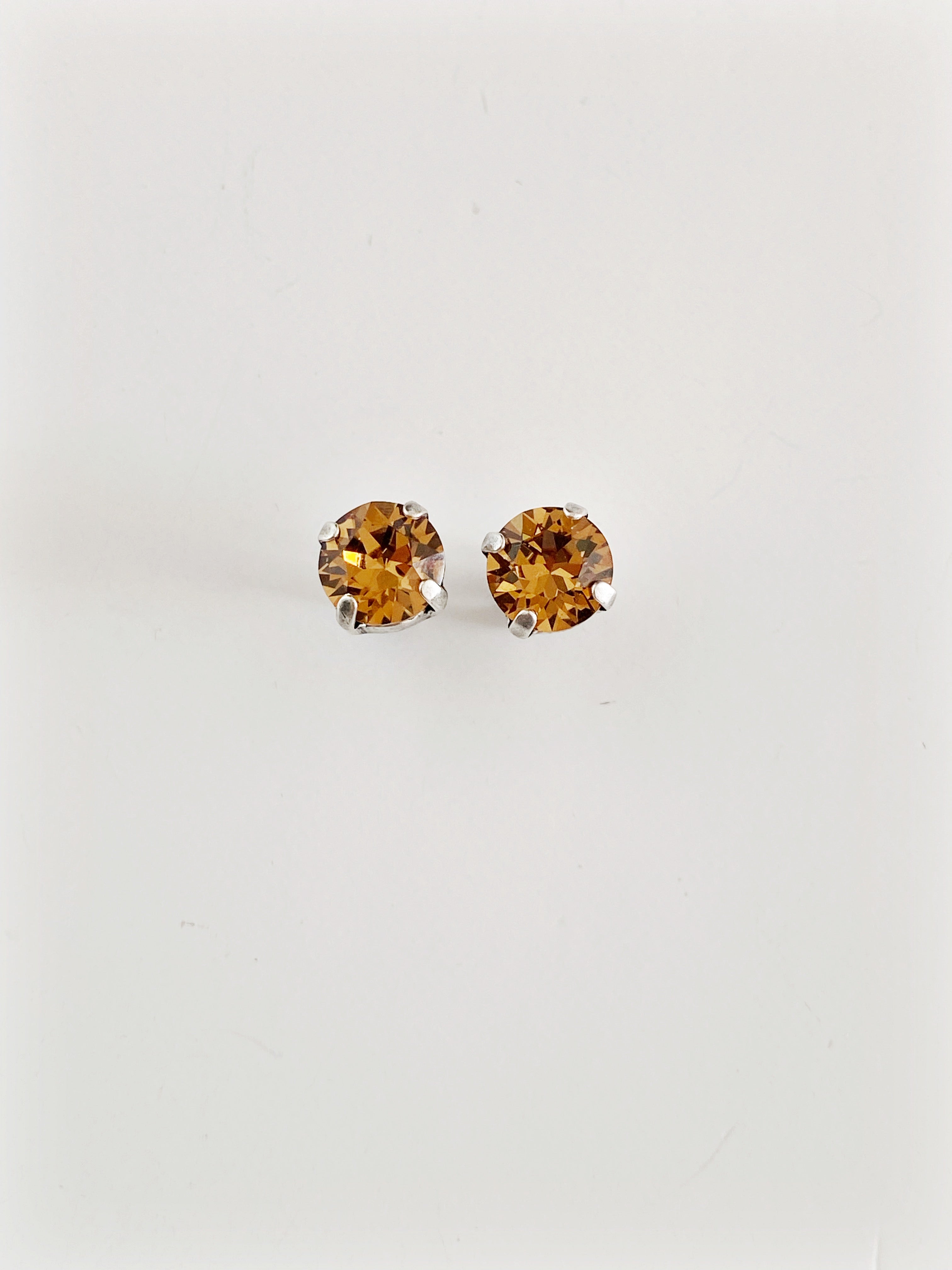 Boucles d'oreilles Stud  light Smoked topaz