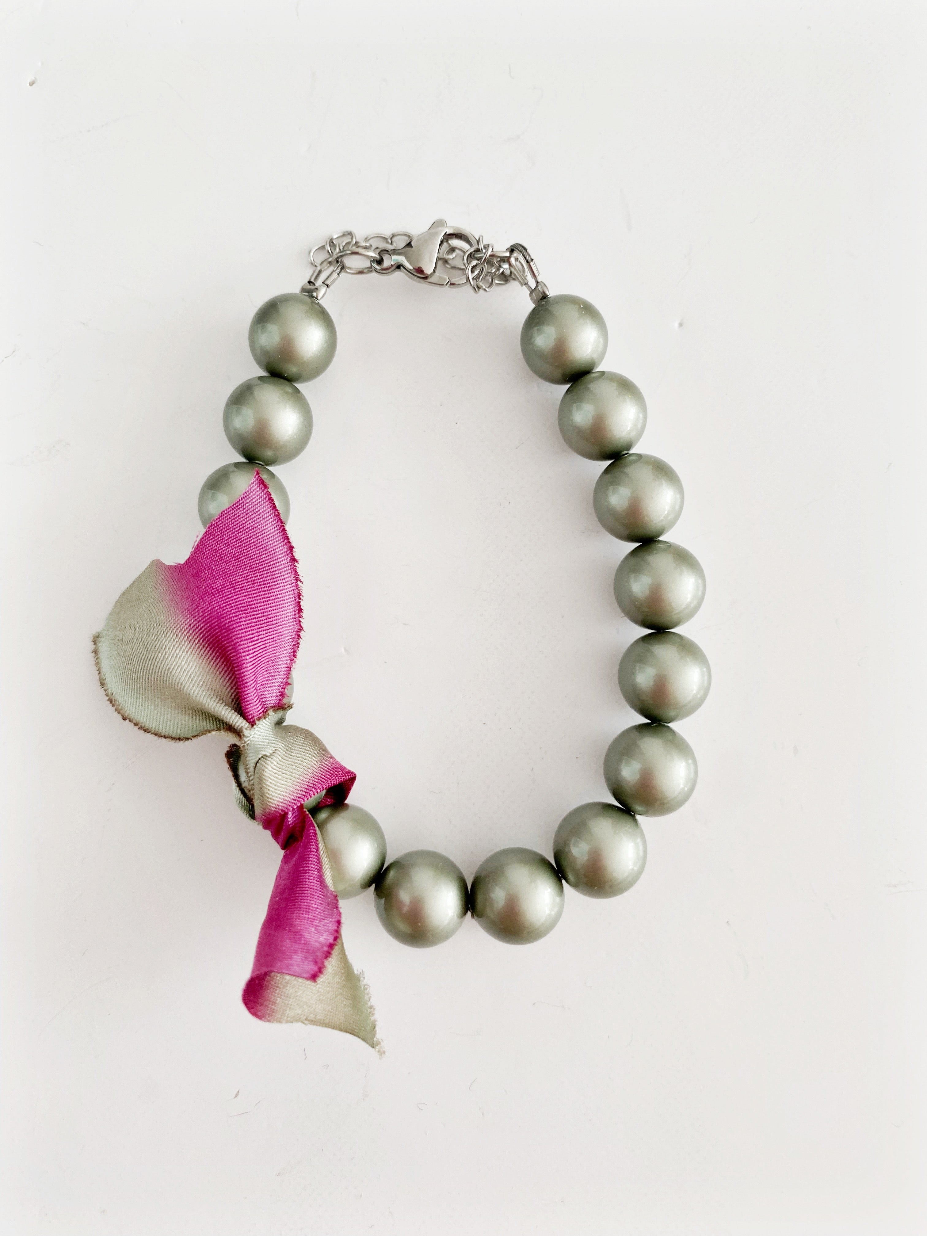 Bracelet de perles vert romance
