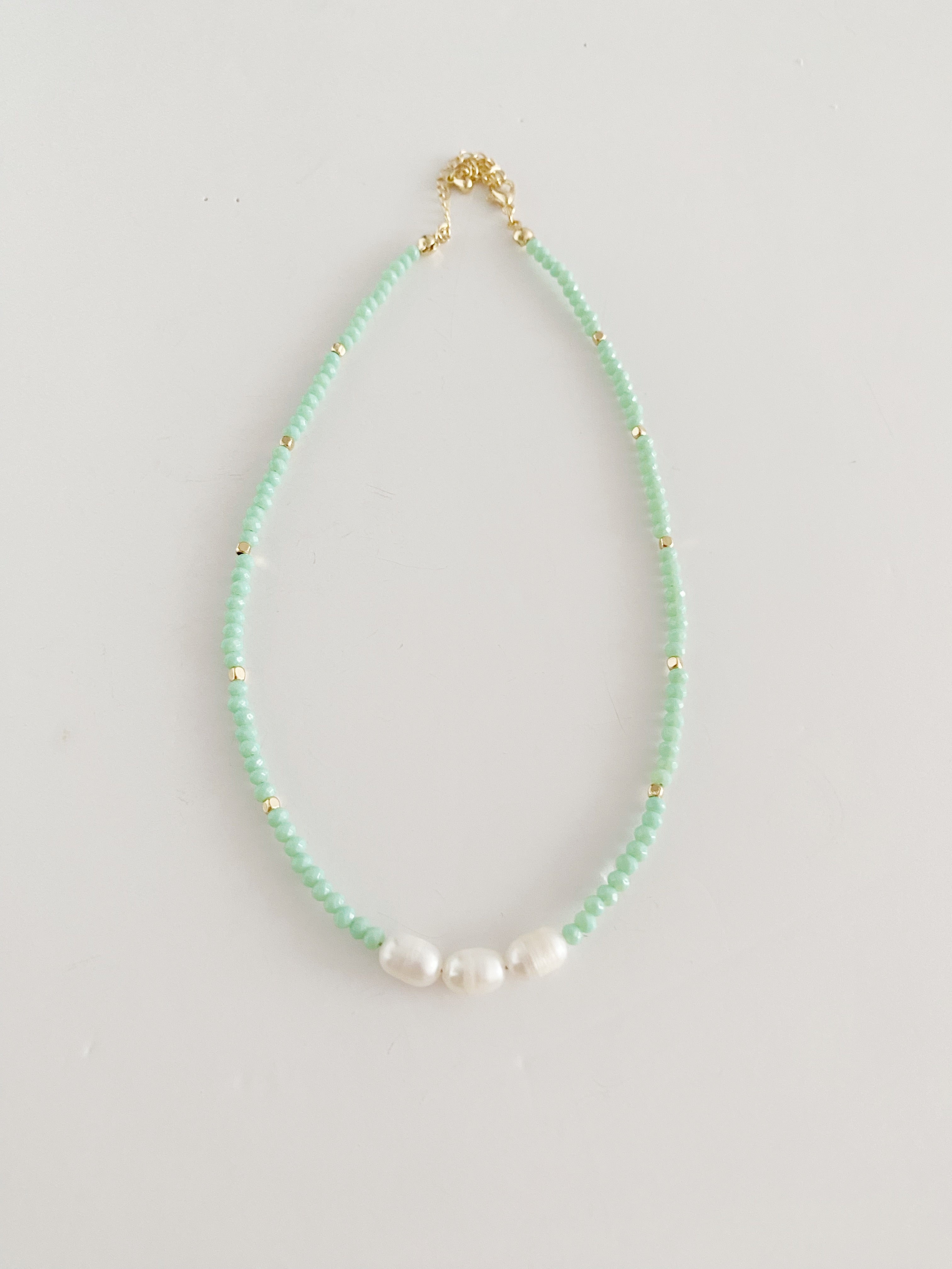 Collier Amelia \ style choker \ vert🐚🌴☀️