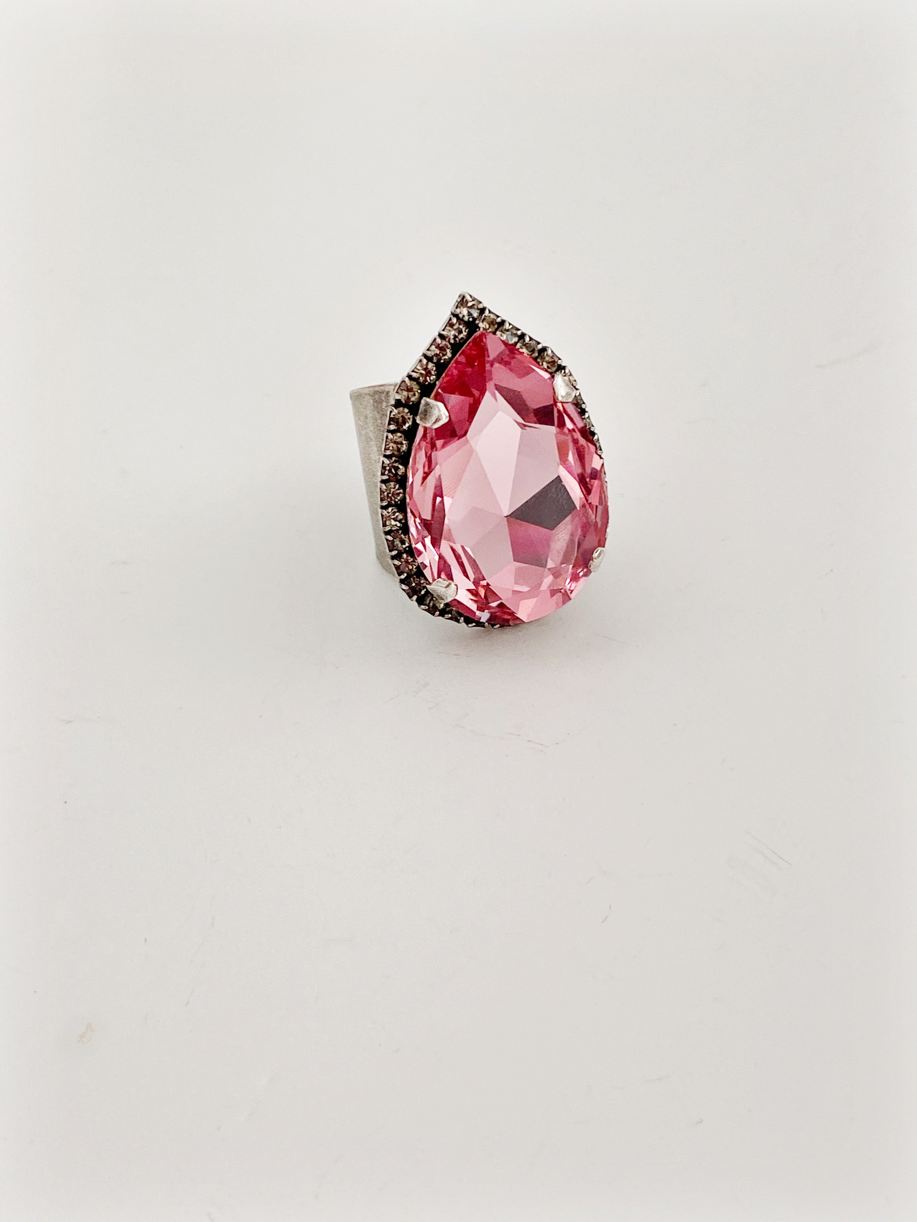 Bague cocktail rose romance