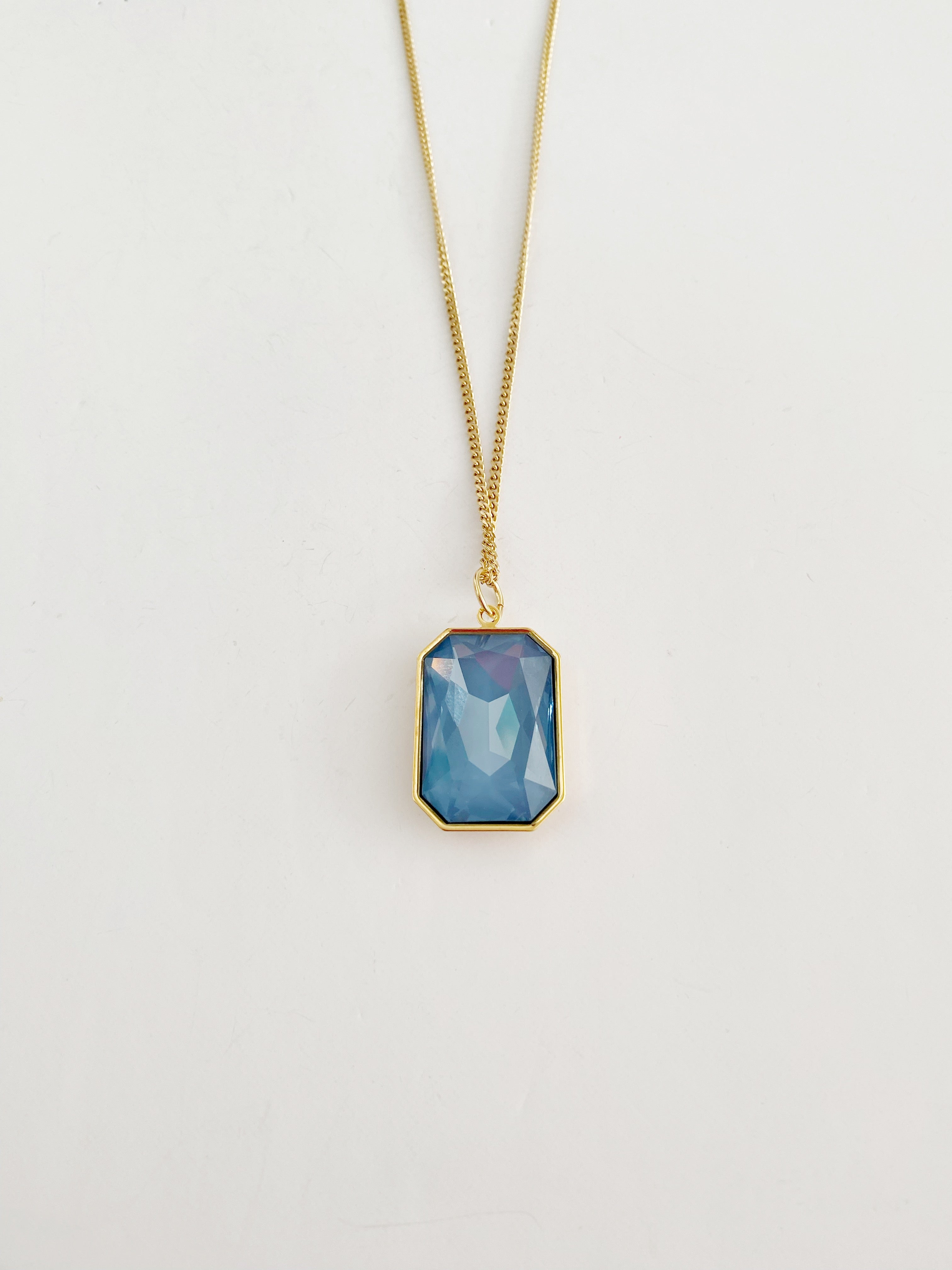 Collier pendentif denim blueđ