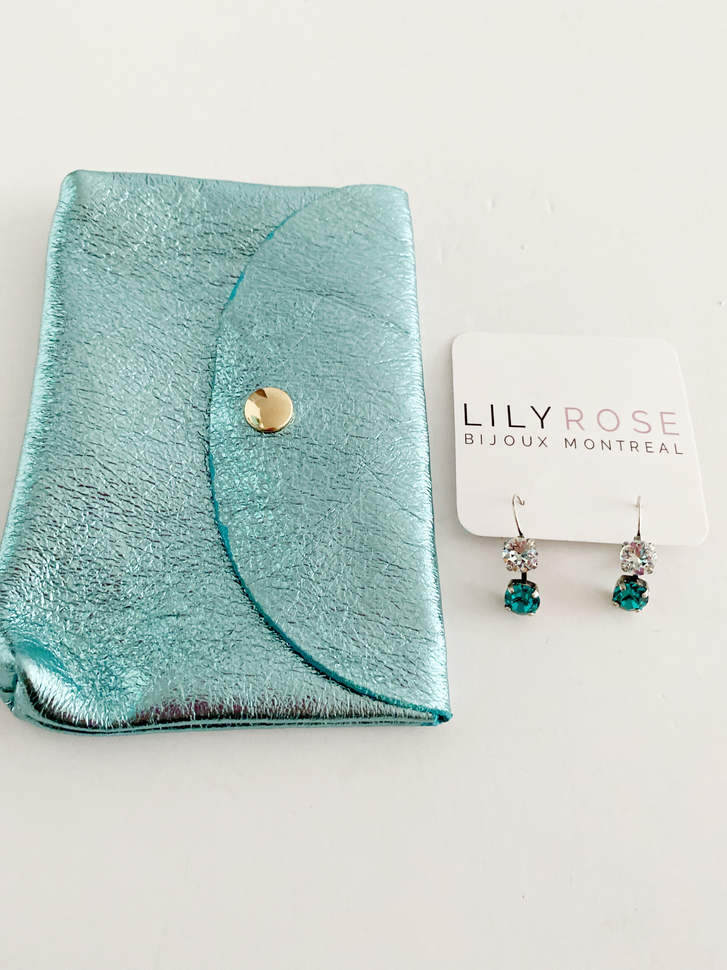 Souvenir de voyage \ pochette et boucles d'oreilles LR ✨