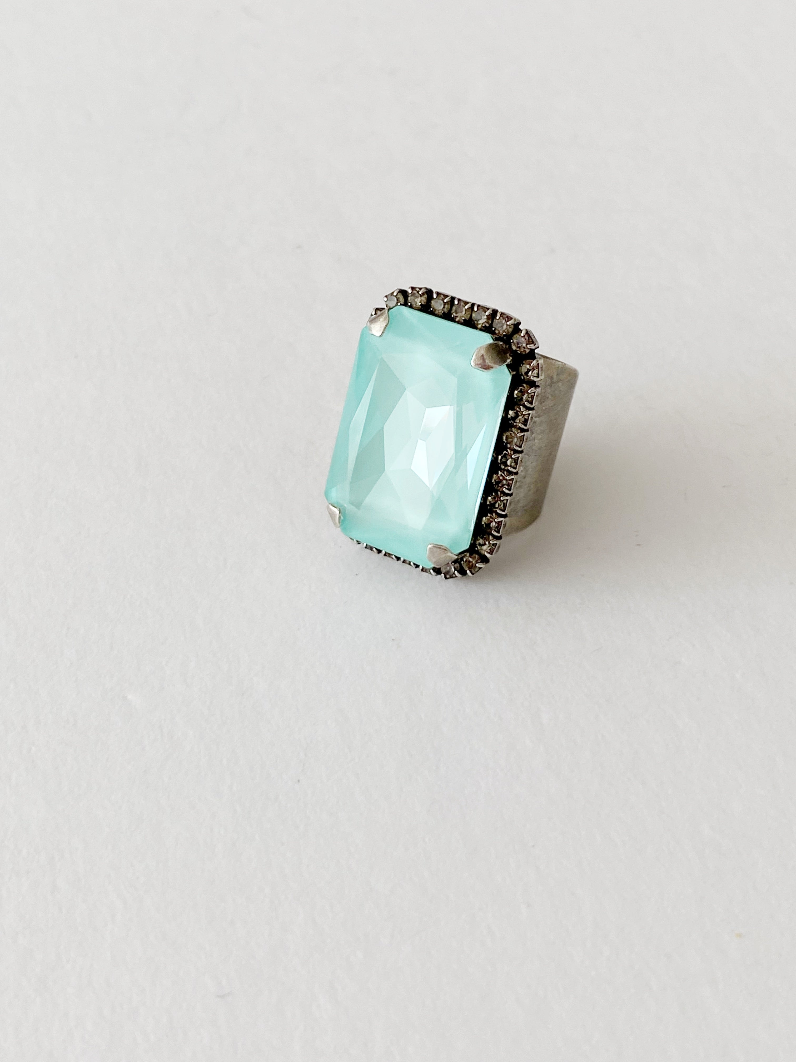 Bague cocktail Stella soft mint