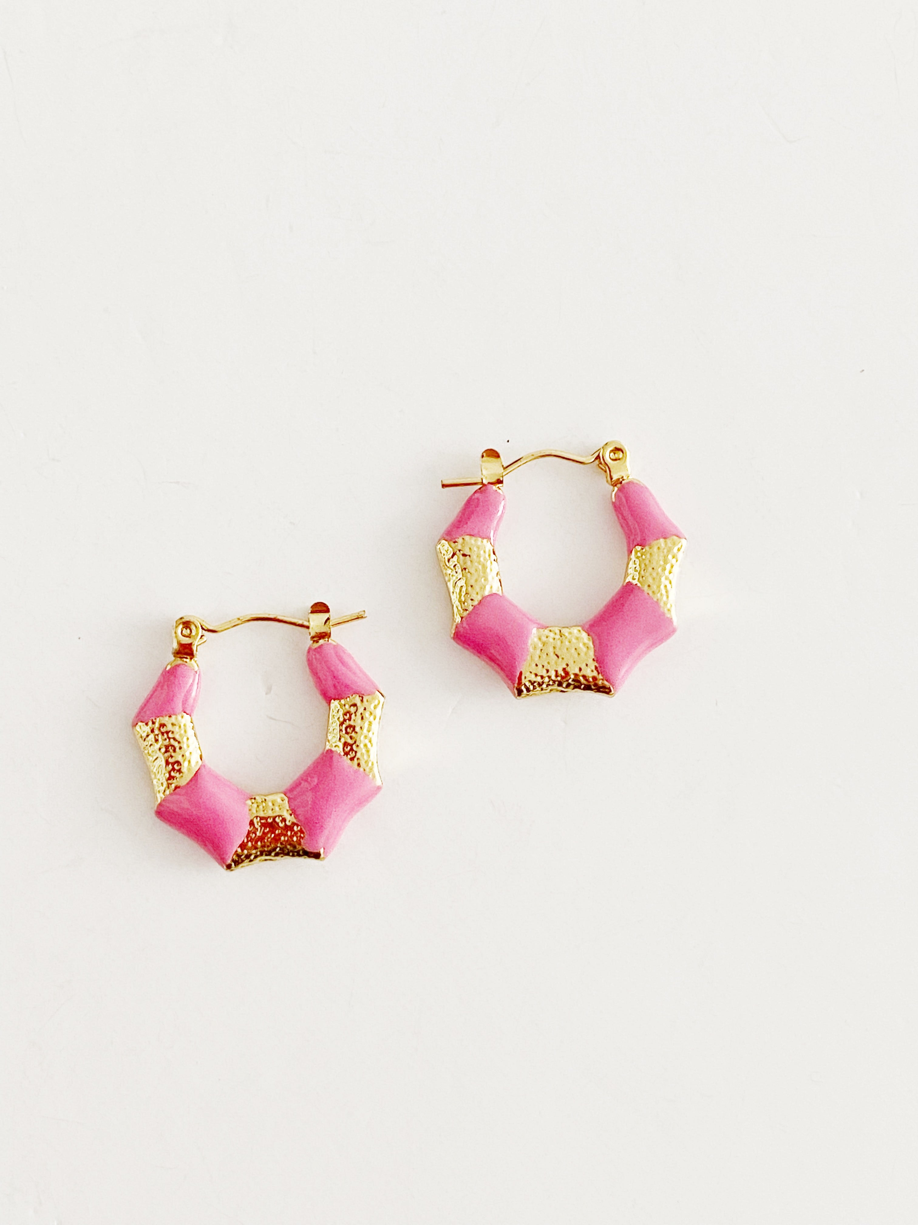 Boucles d'oreilles Soan \ rayures rosesđź©·