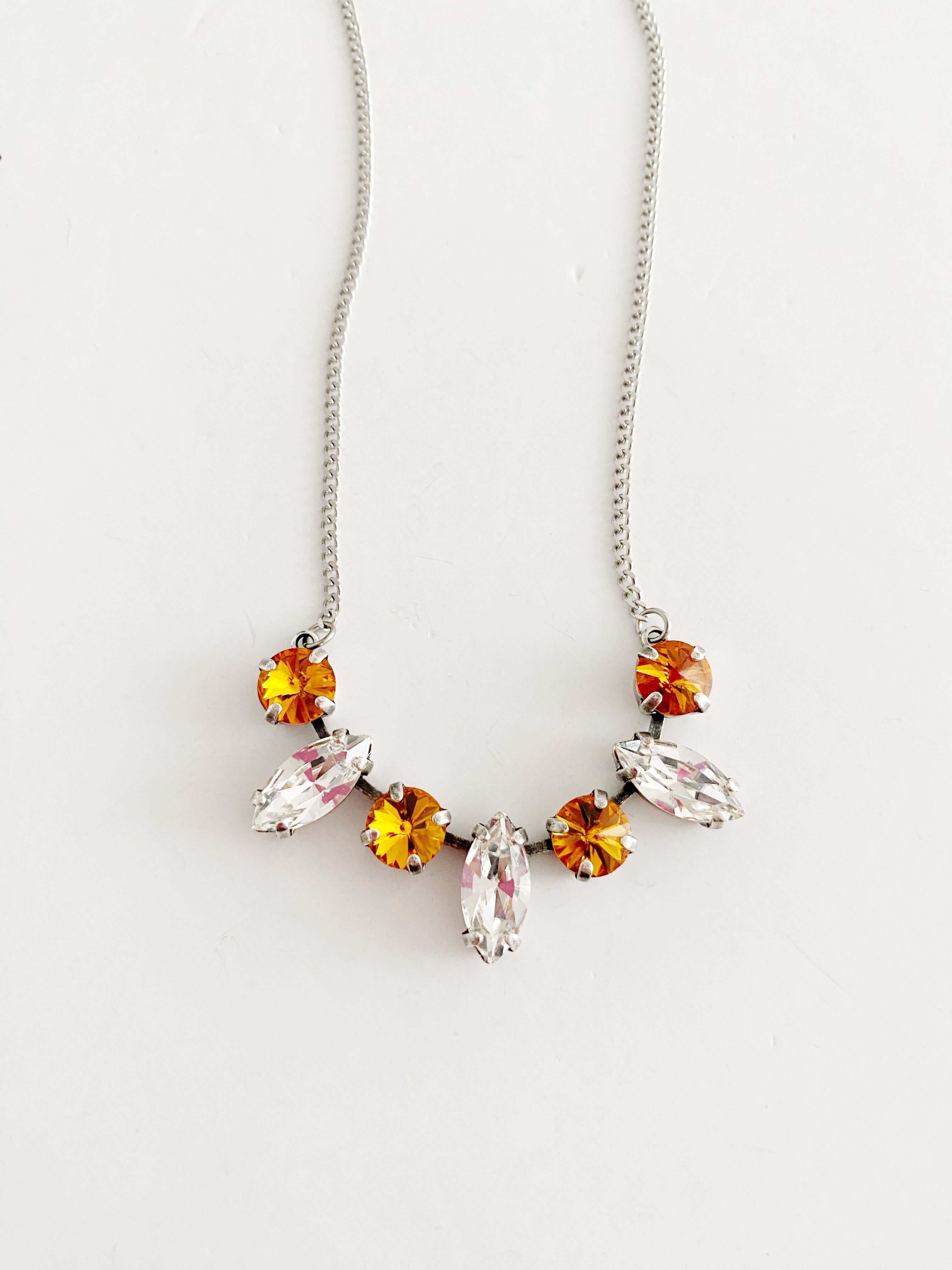 Collier Ella orange Brulé ✨