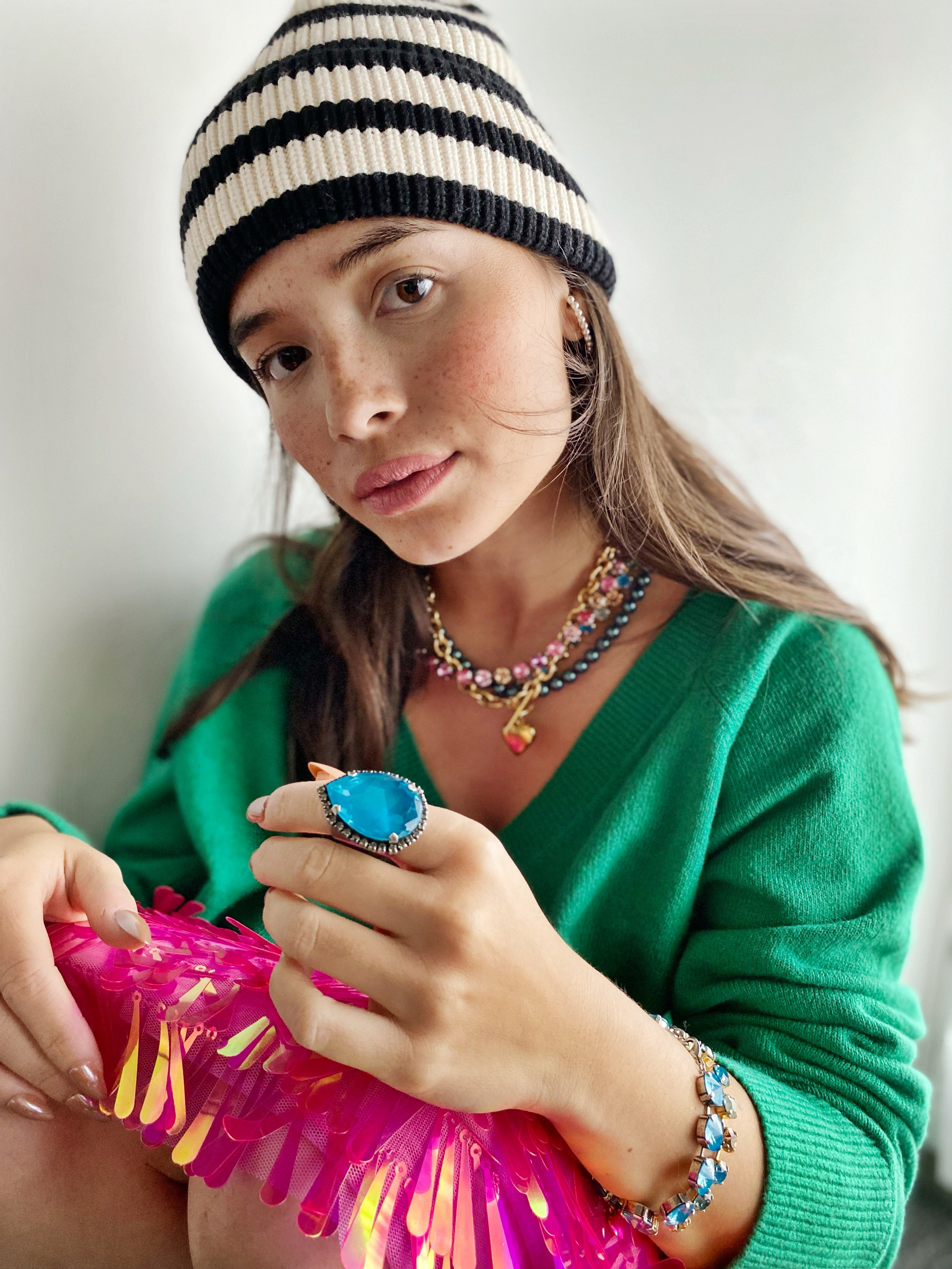 Bague cocktail Morgan Teal