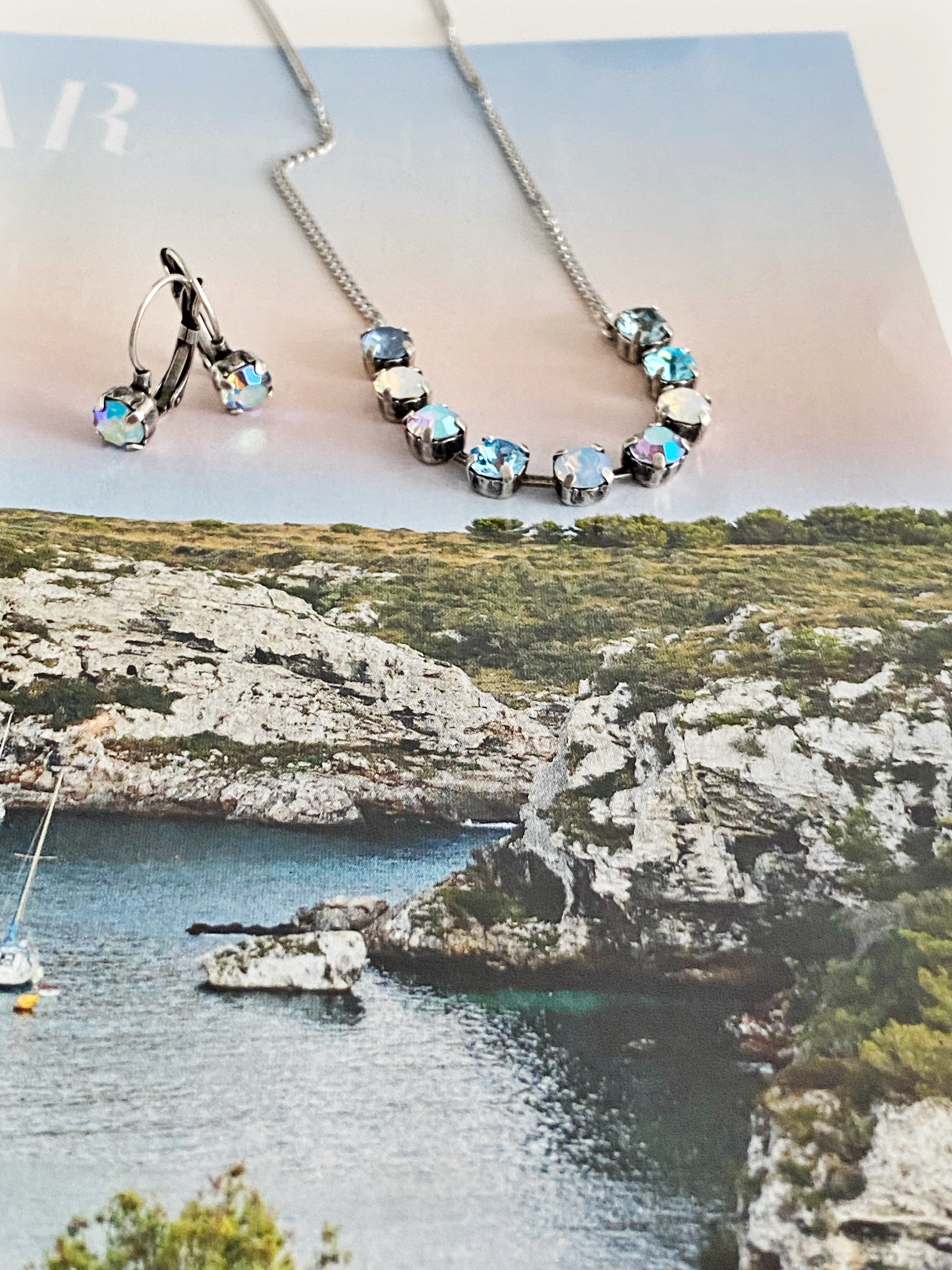 Ensemble collier et boucles d'oreilles Vue sur la mer \ prix spécial ✨