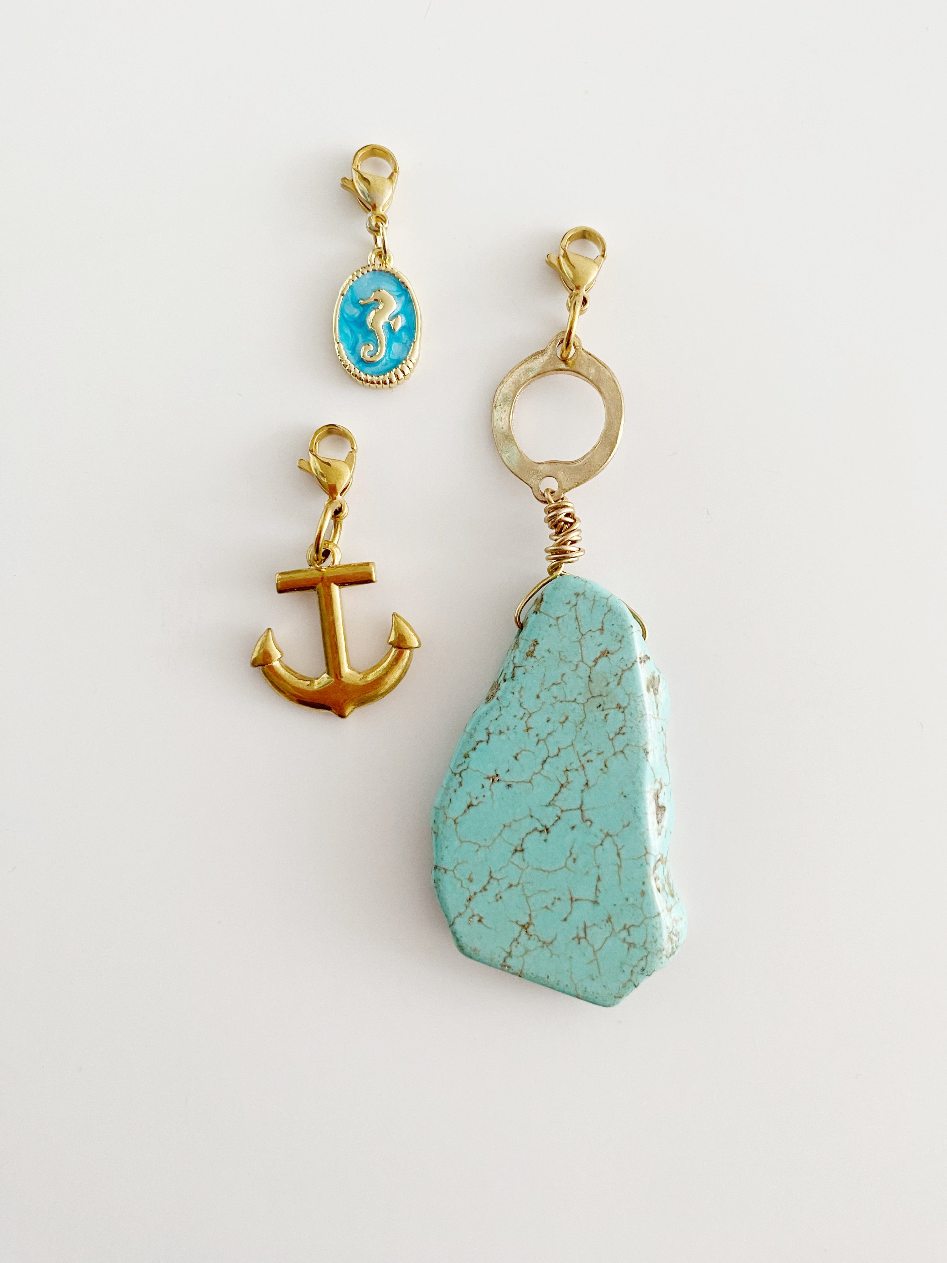 Ensemble de 3 breloques Amour en mer