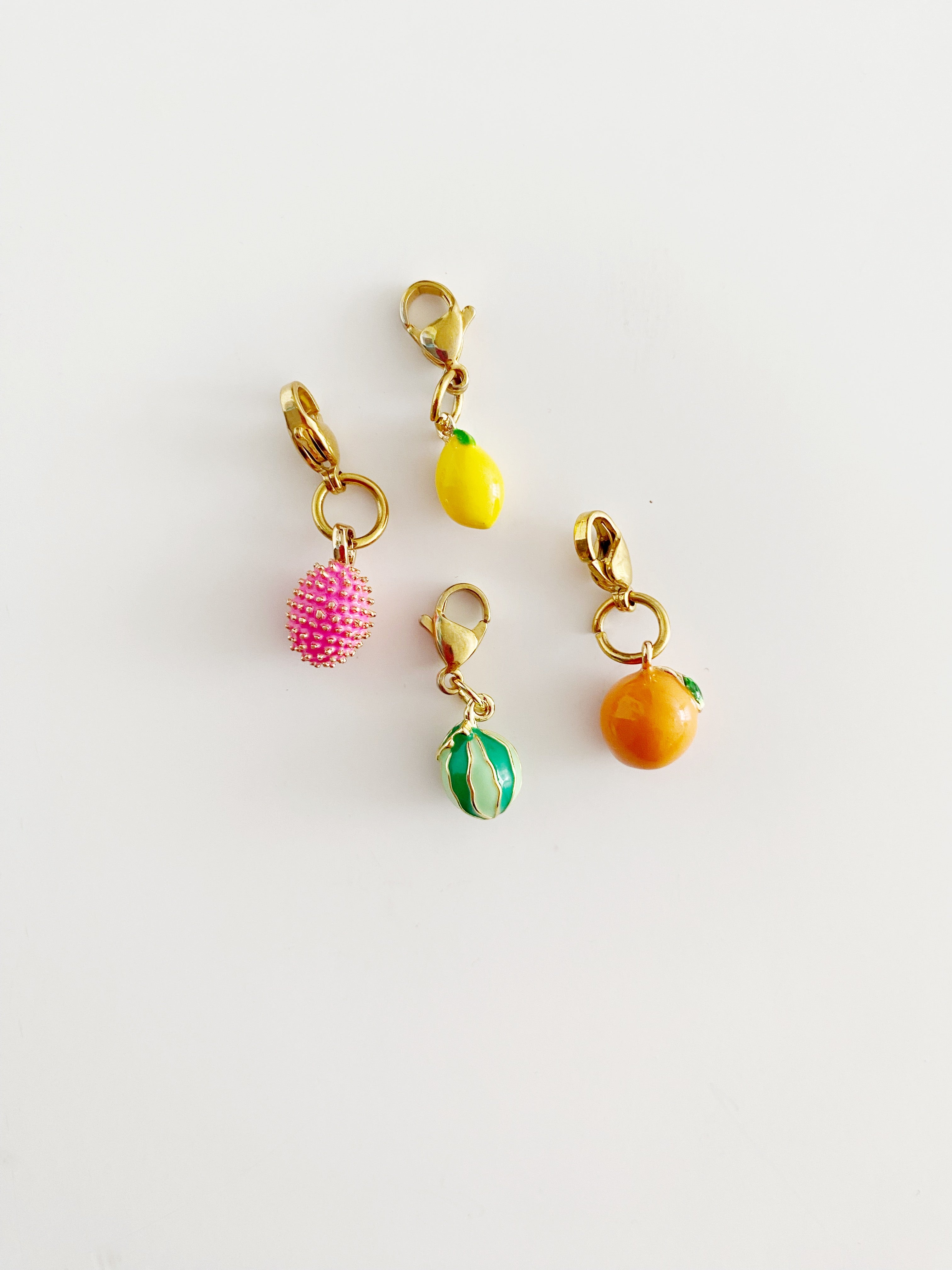 Ensemble de 4 breloques Fruits d'été 🍋