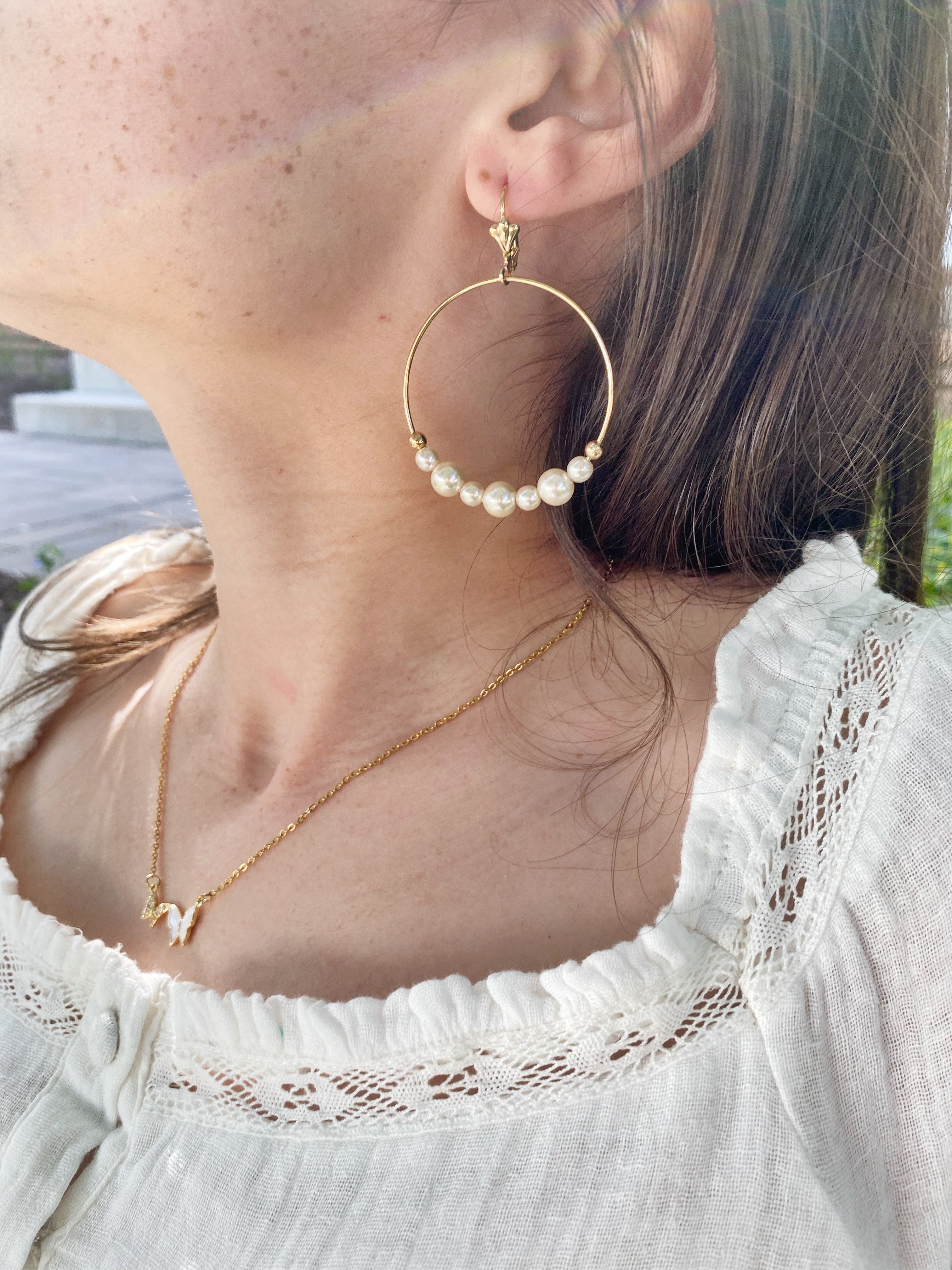 Boucles d'oreilles Bianca pearl
