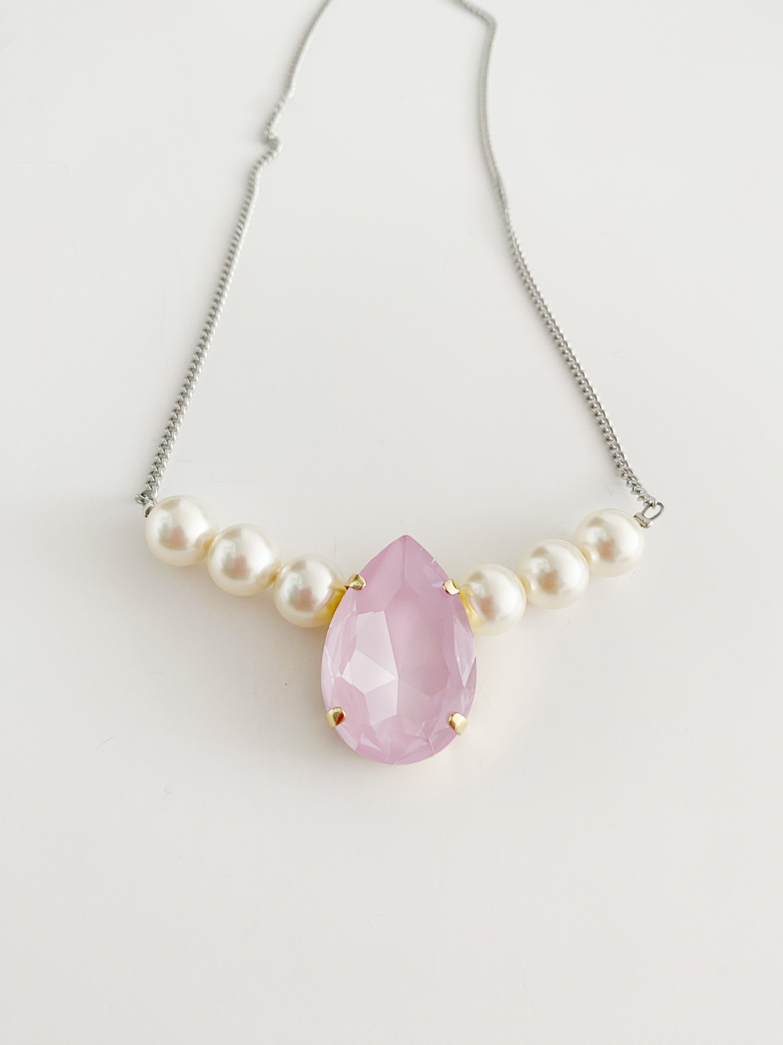 Collier Sorbet rose crème