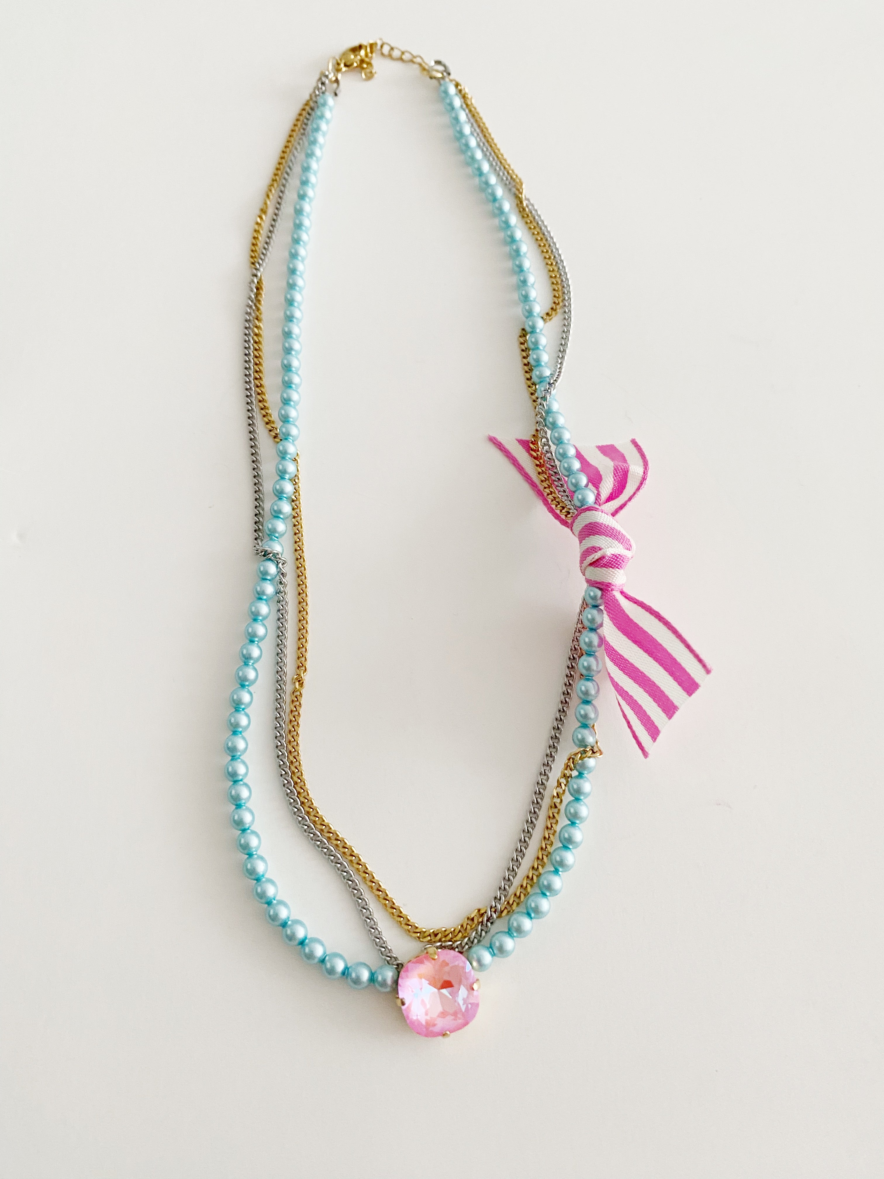 Collier india Lagon Rose