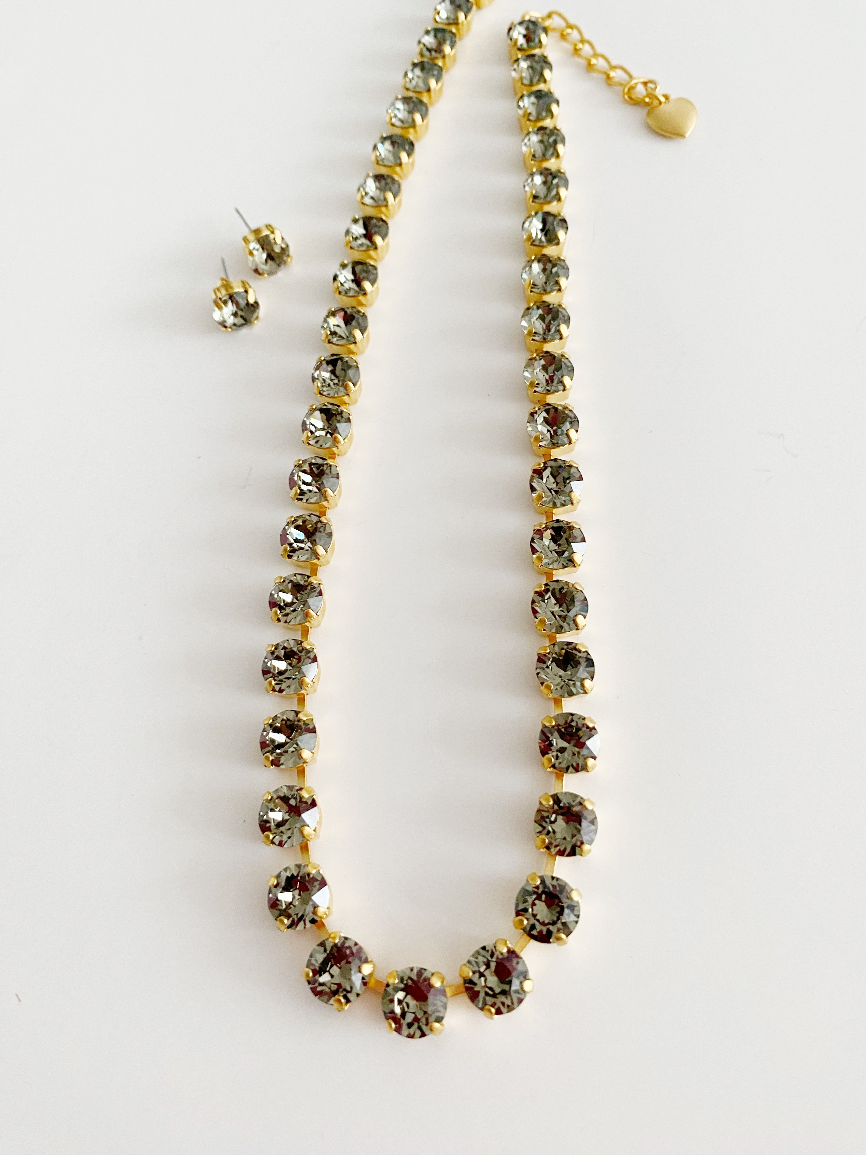 Collier Safira Black diamond + boucles d"oreilles en đ!