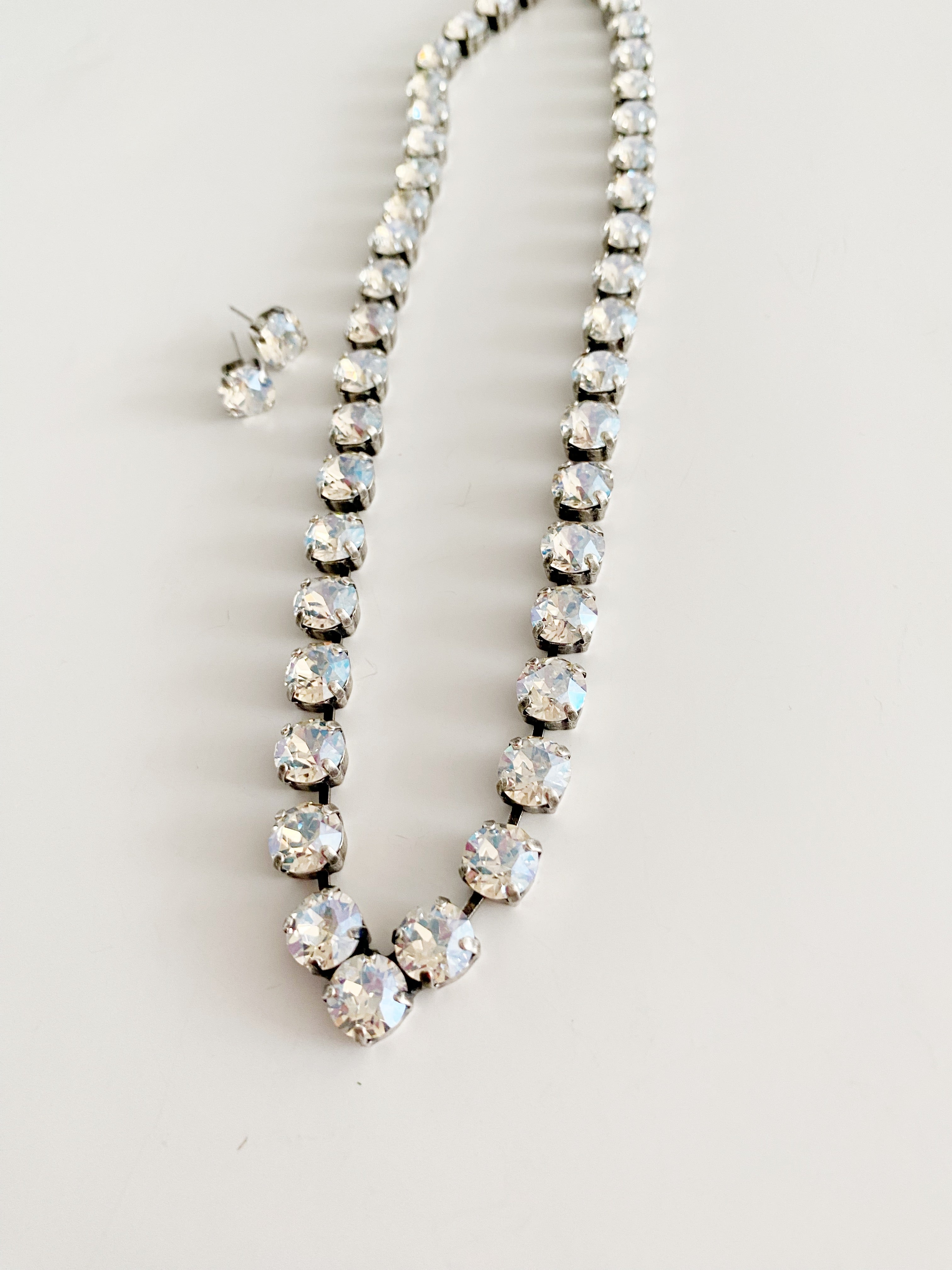 Collier Morganna crystal + boucles d'oreilles cadeau đ