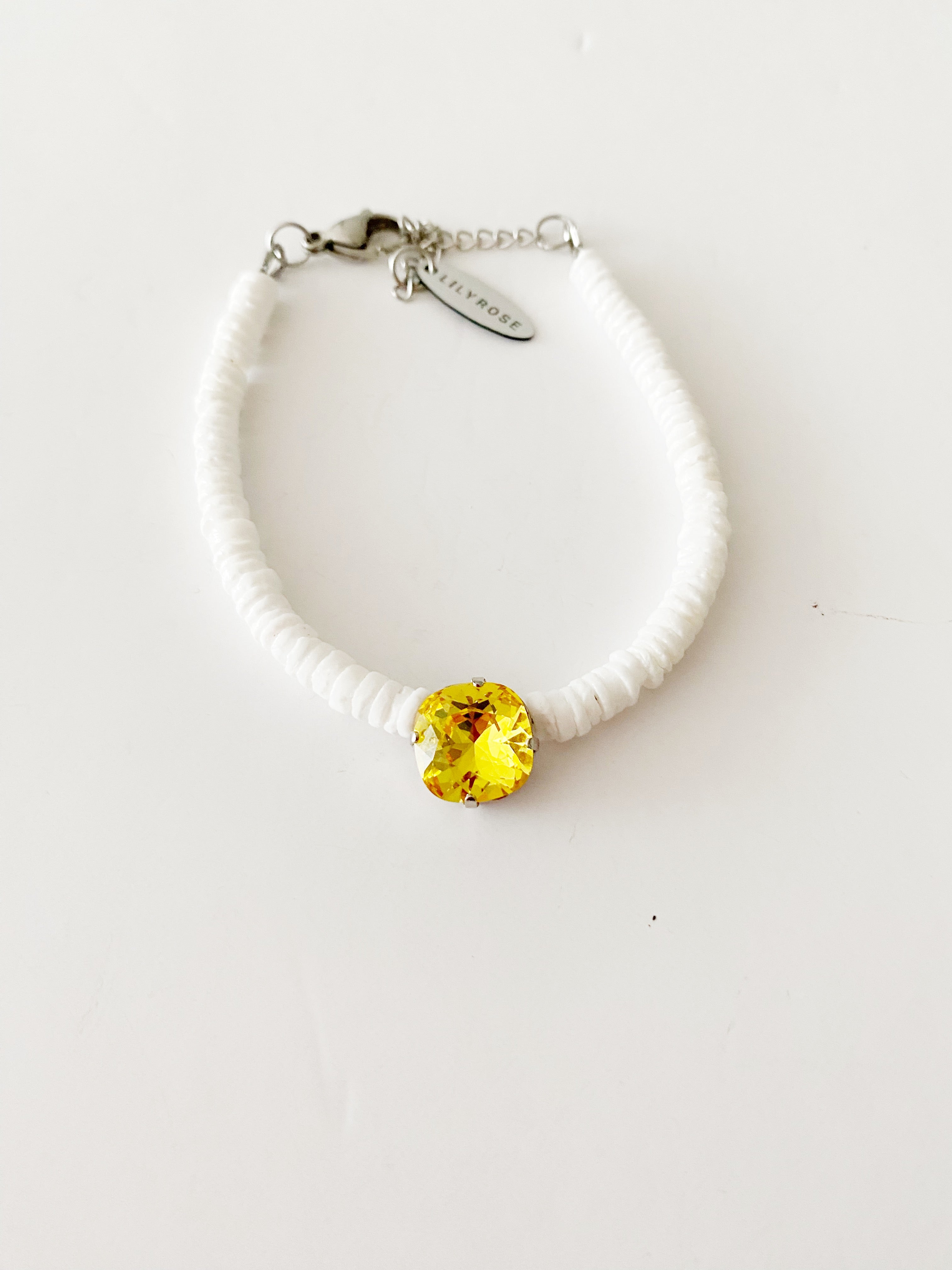 Bracelet Hali \ blanc et jaune