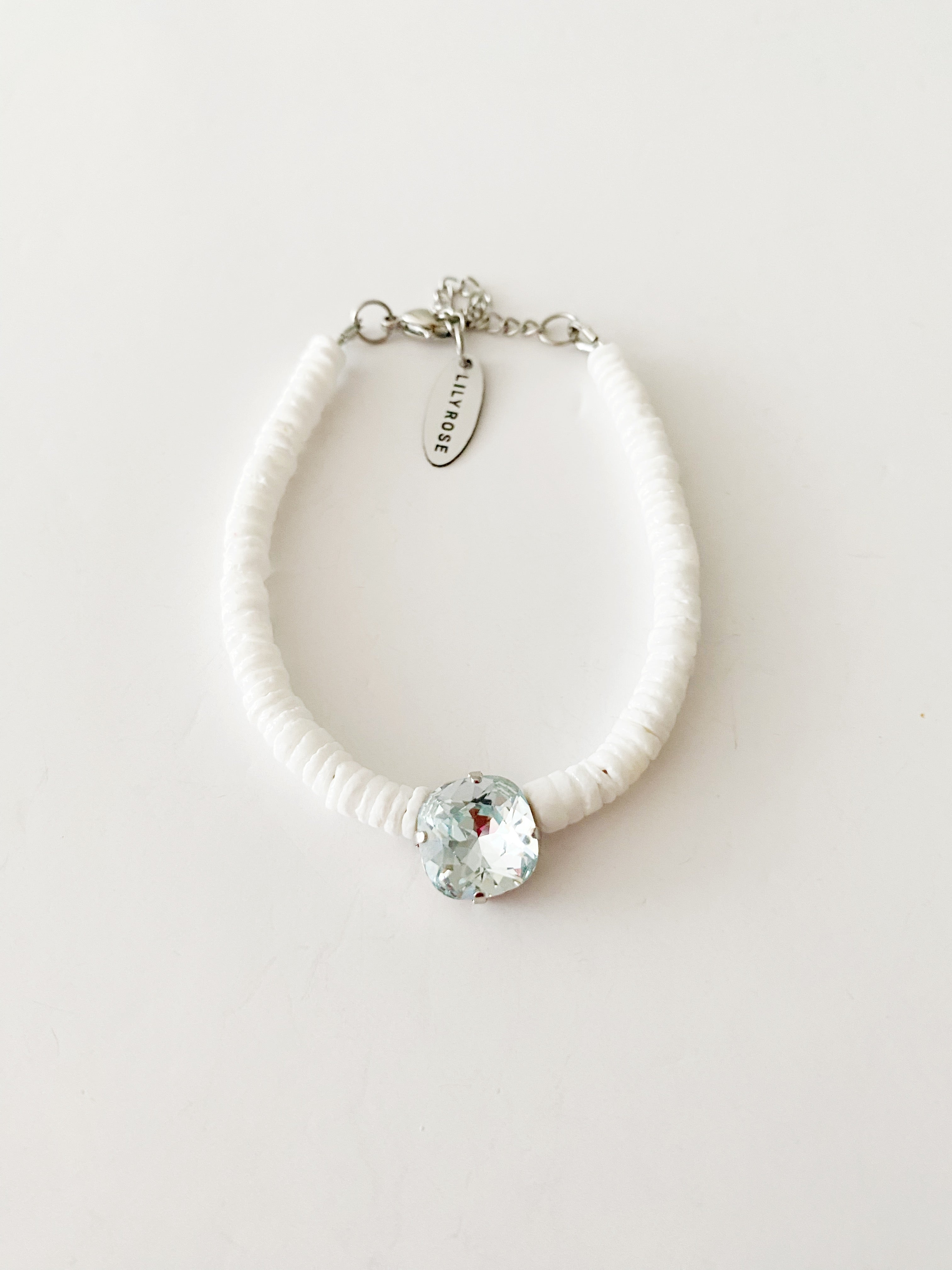 Bracelet Hali \ blanc et light azur