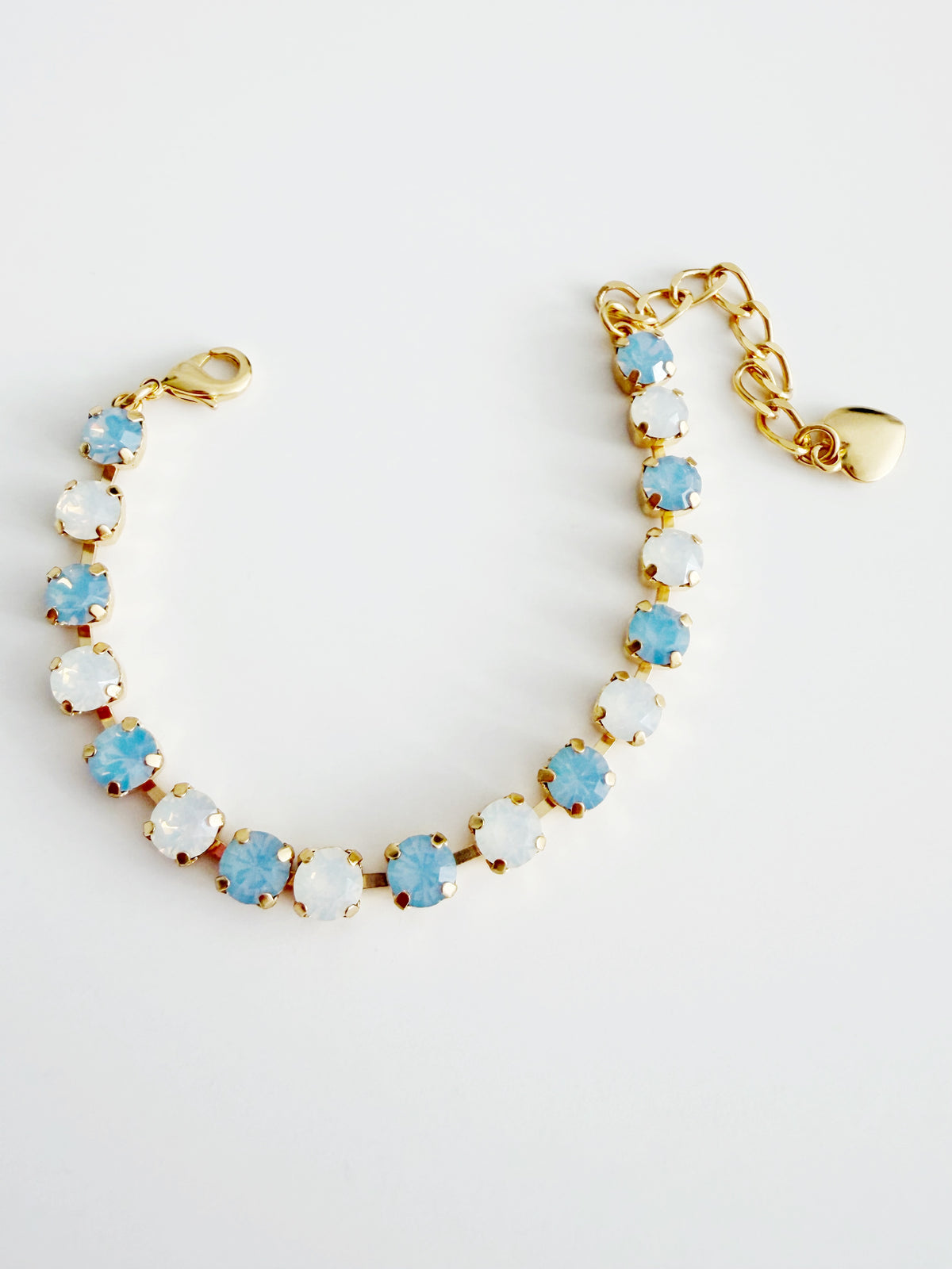 Bracelet Glam opal blue et Blanc