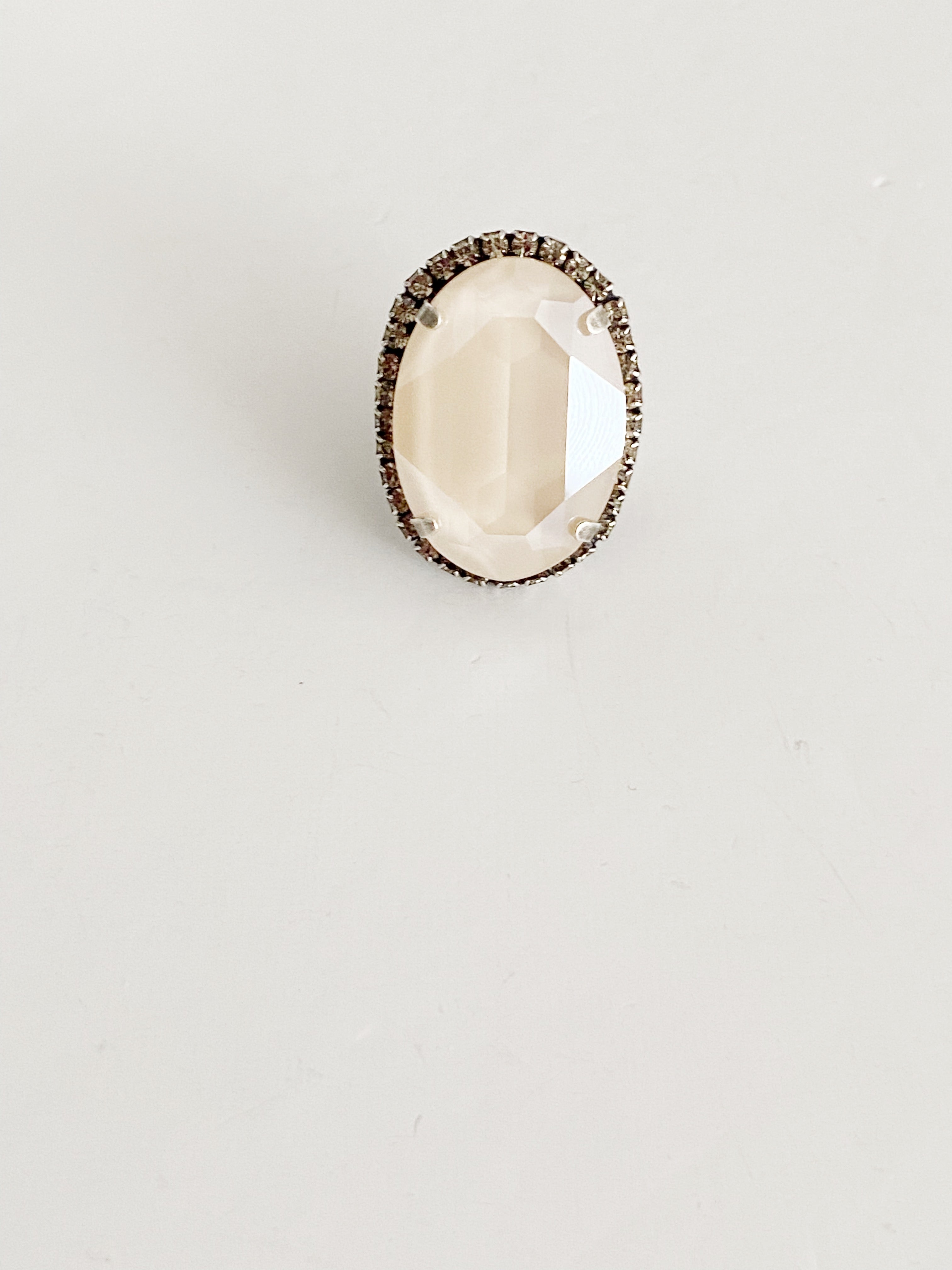 Bague cocktail Sofia linen cream