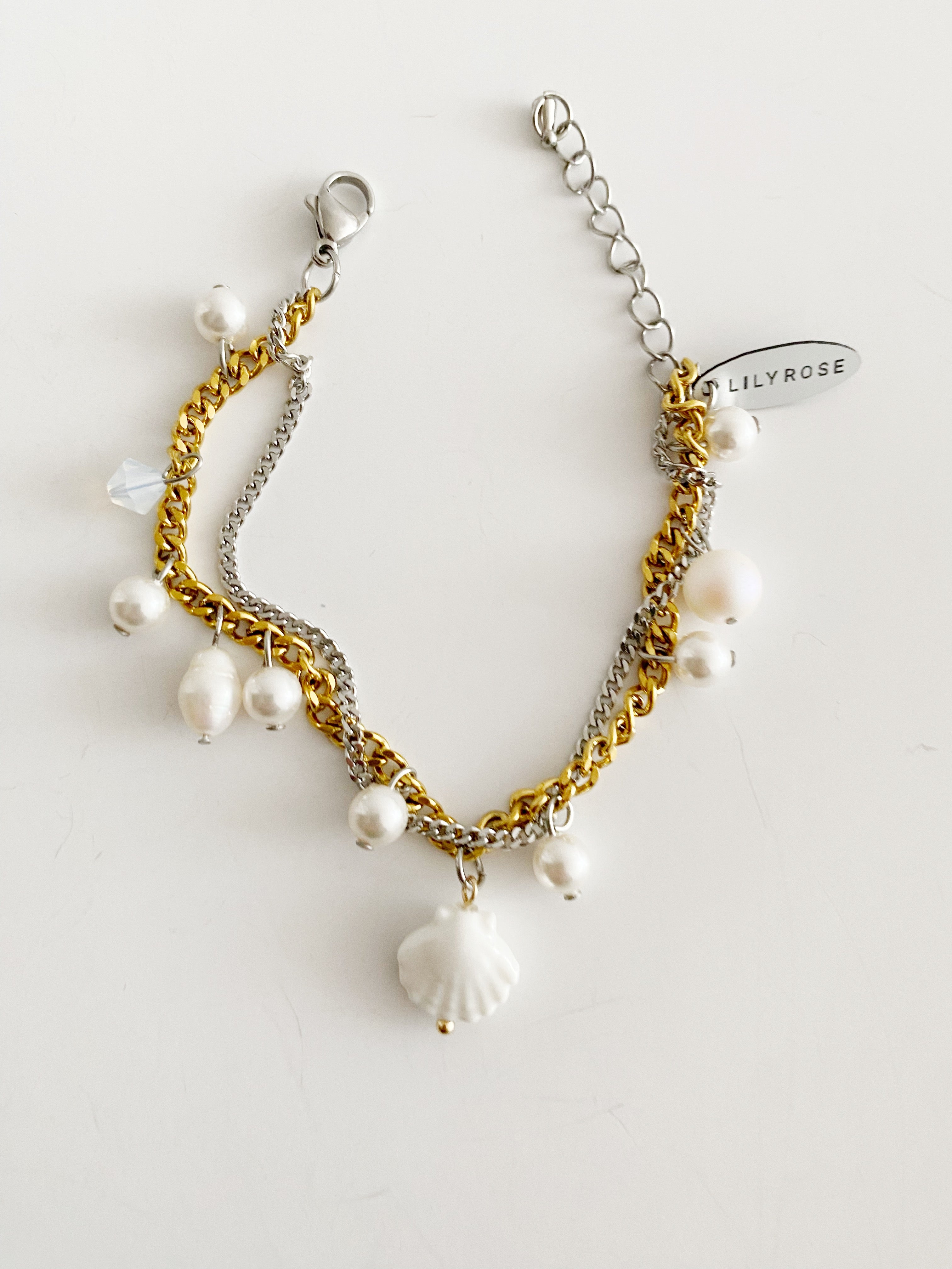 Bracelet coquillage et blanc