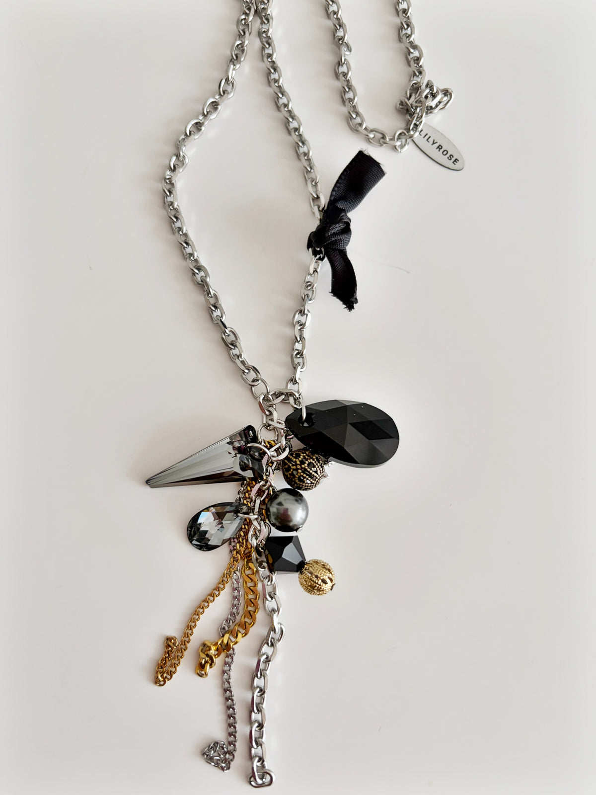 Collier long Ophelia noir
