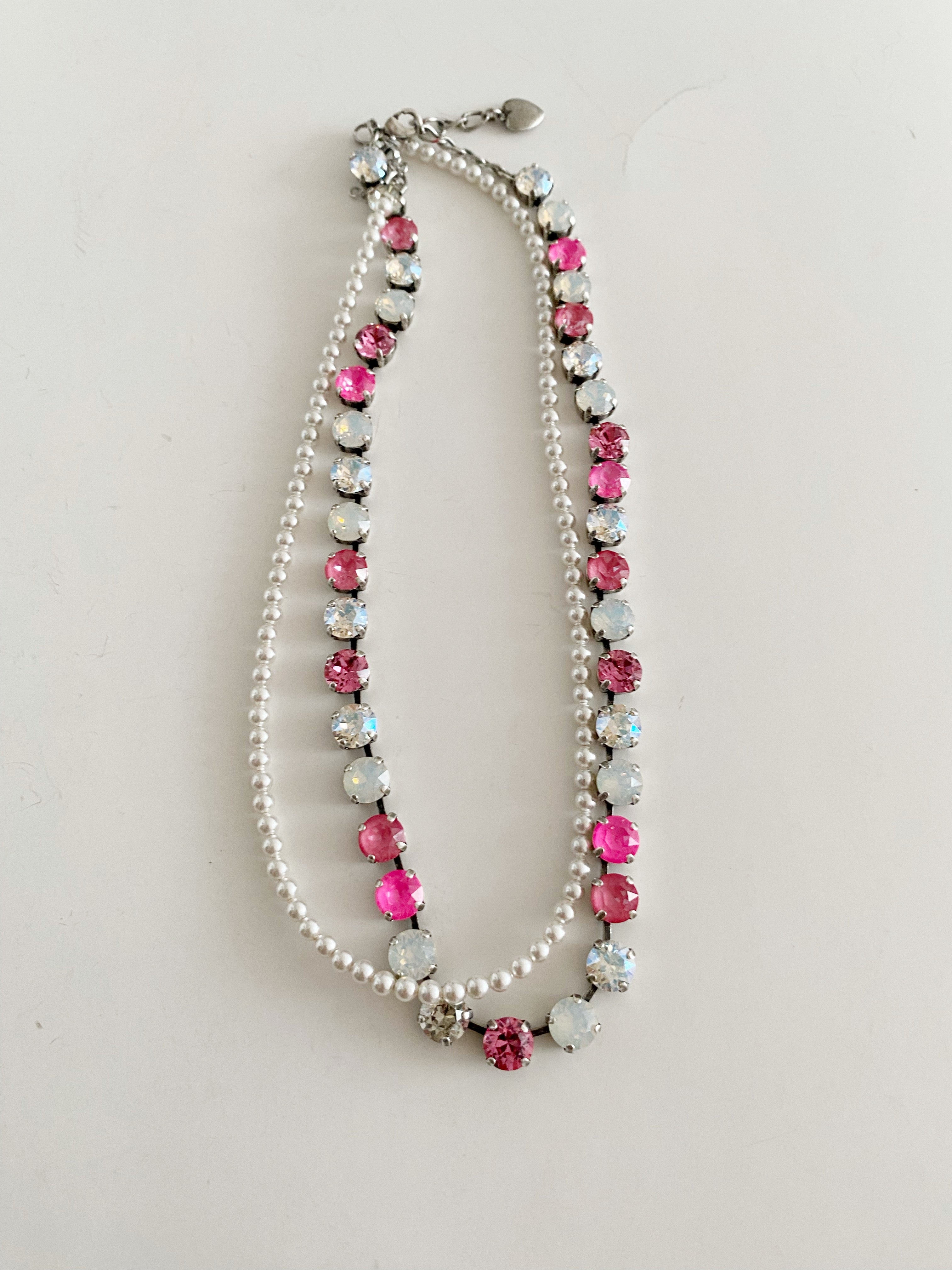 Ensemble colliers Safira Riviera rosé