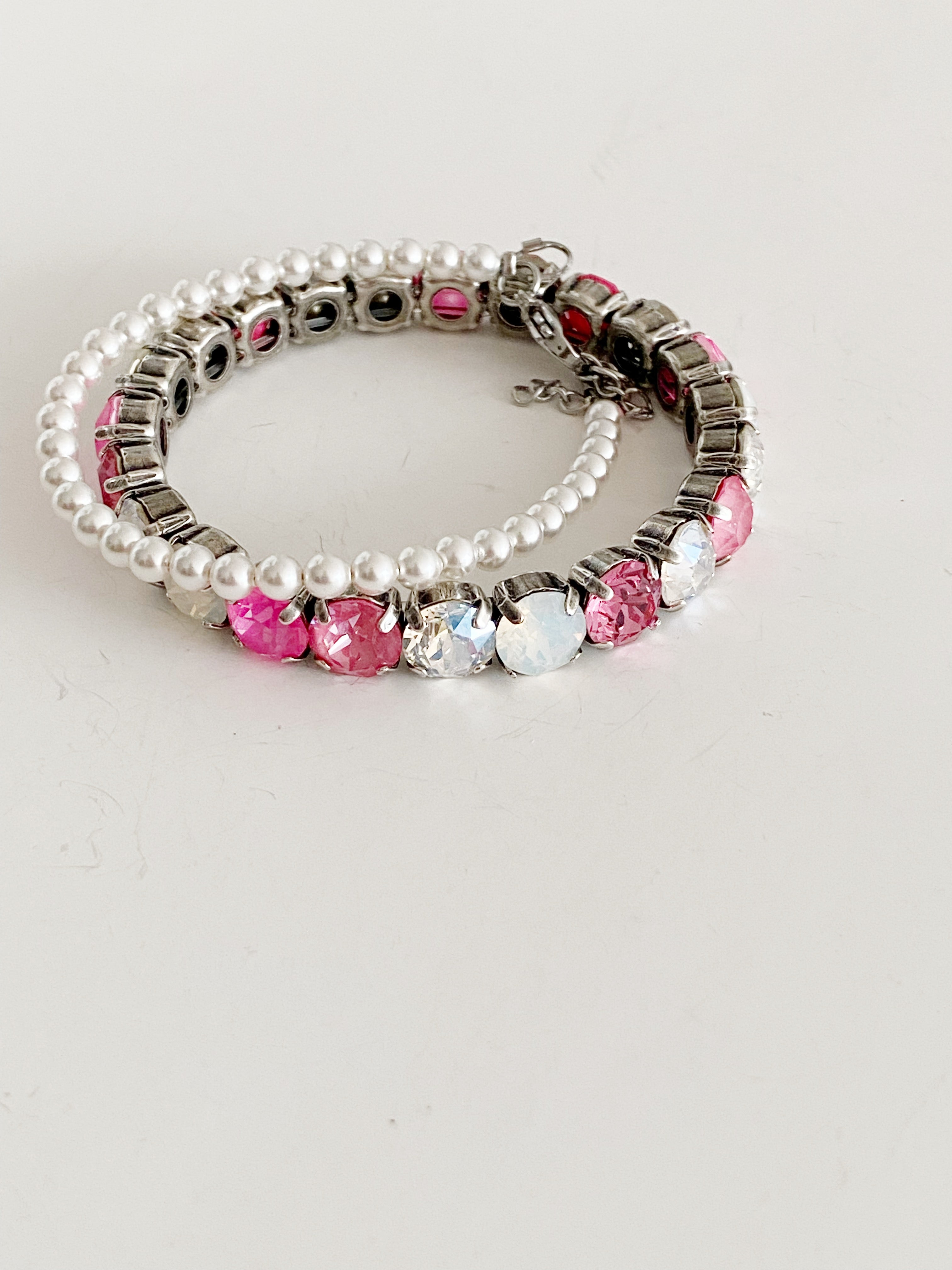 Ensemble de bracelets Riviera rosé