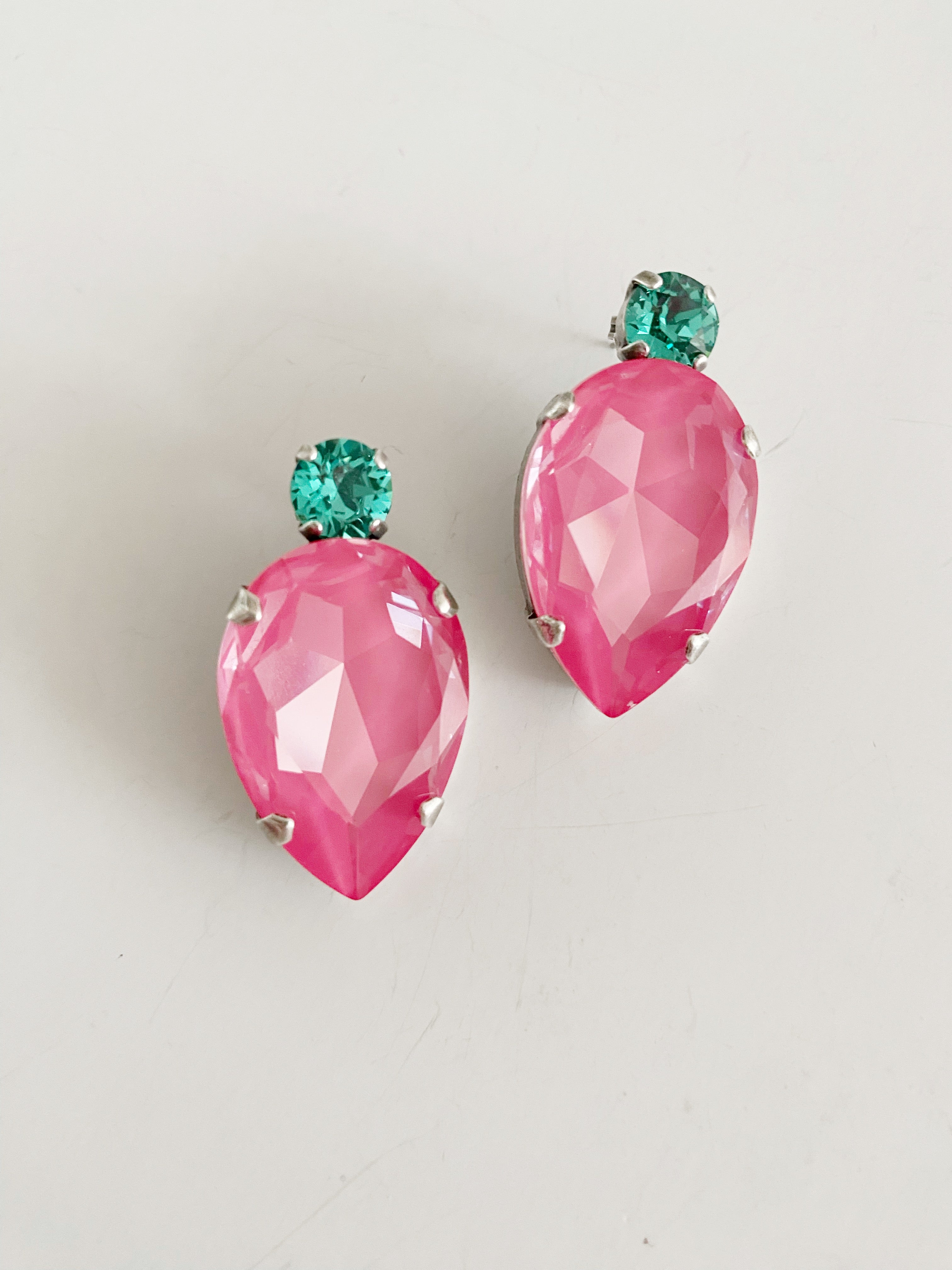 Boucles d'oreilles Moss \ dahlia pink