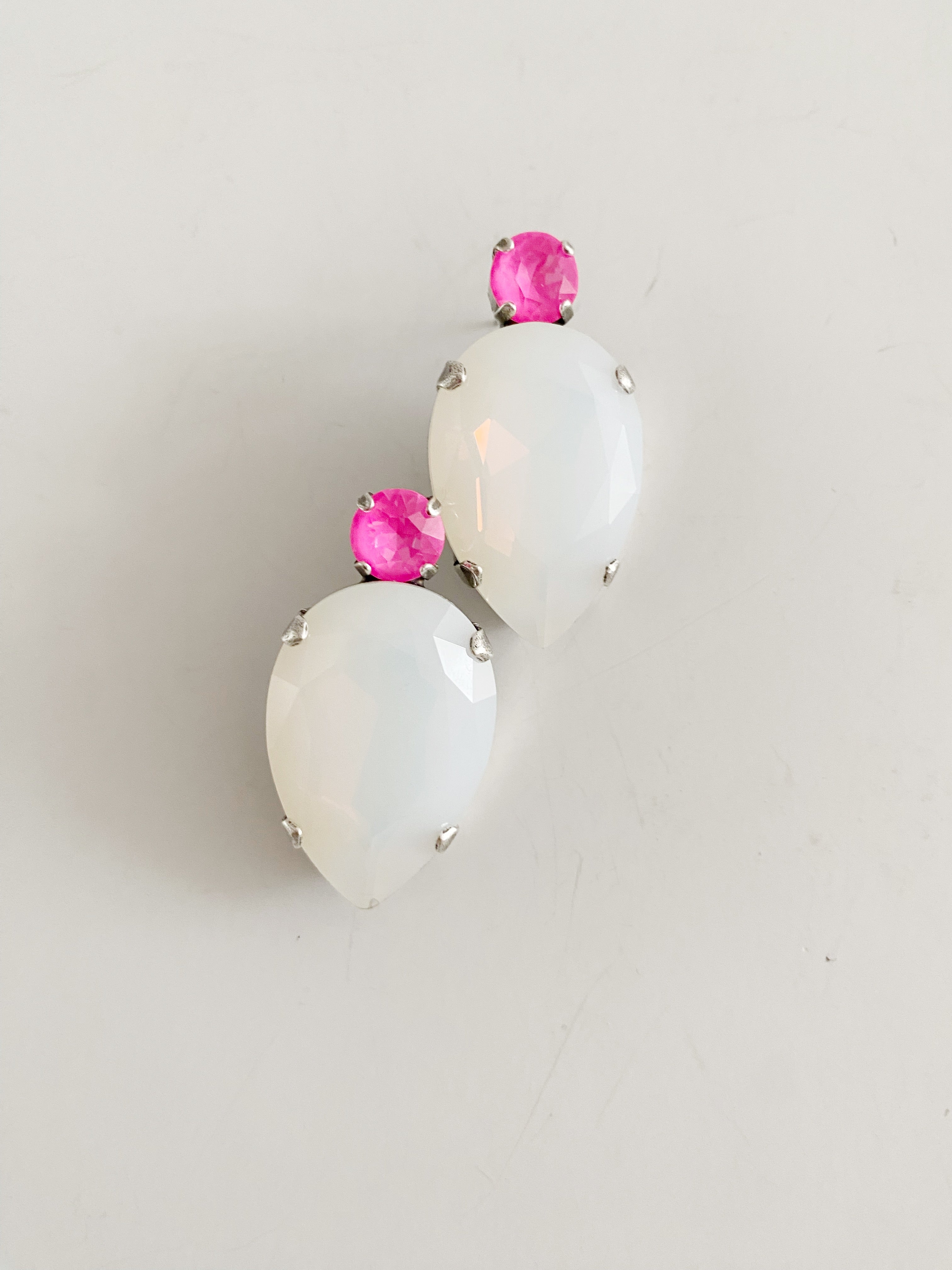 Boucles d'oreilles Moss \ opal pink