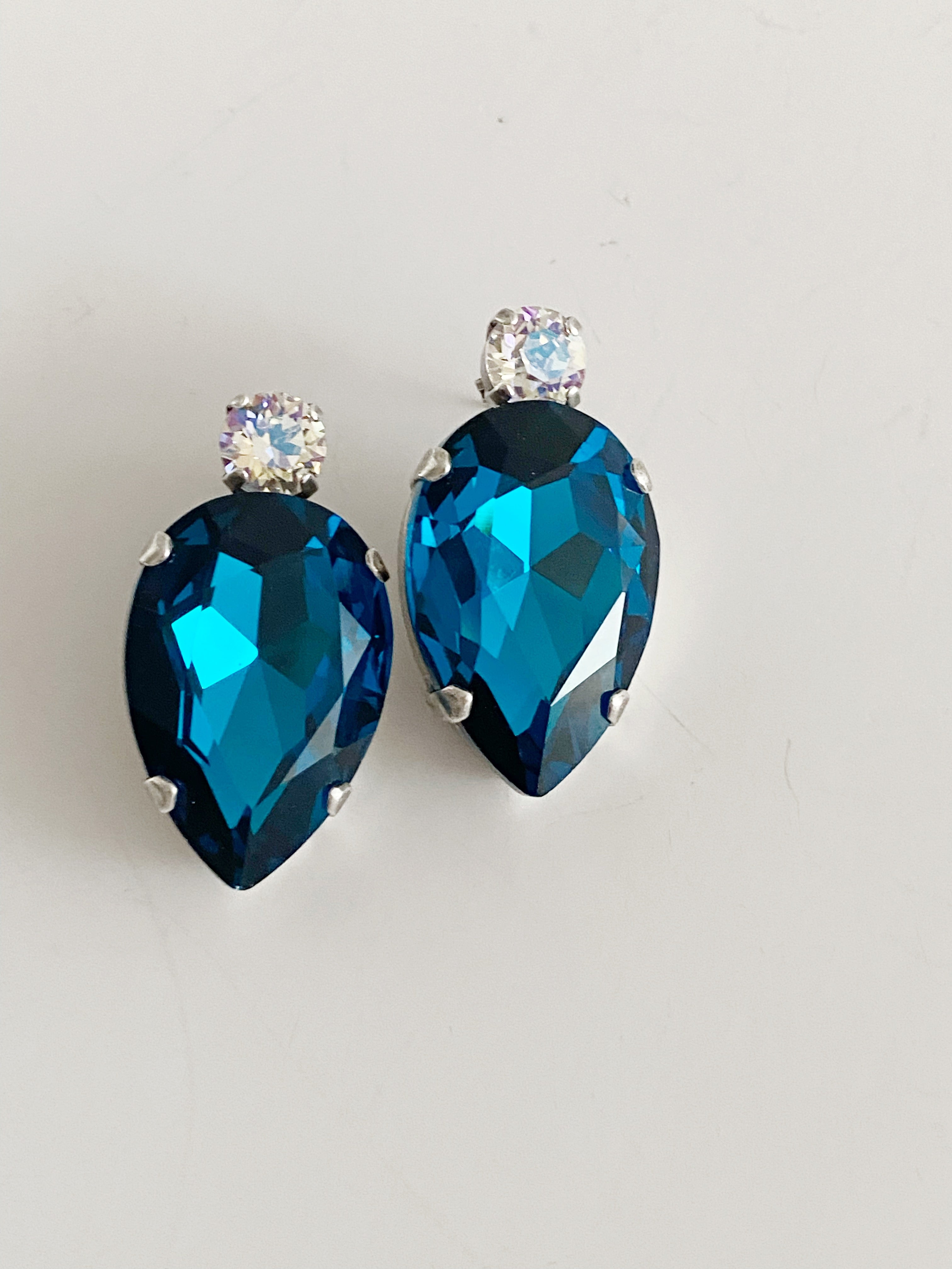 Boucles d'oreilles Moss \ Azur