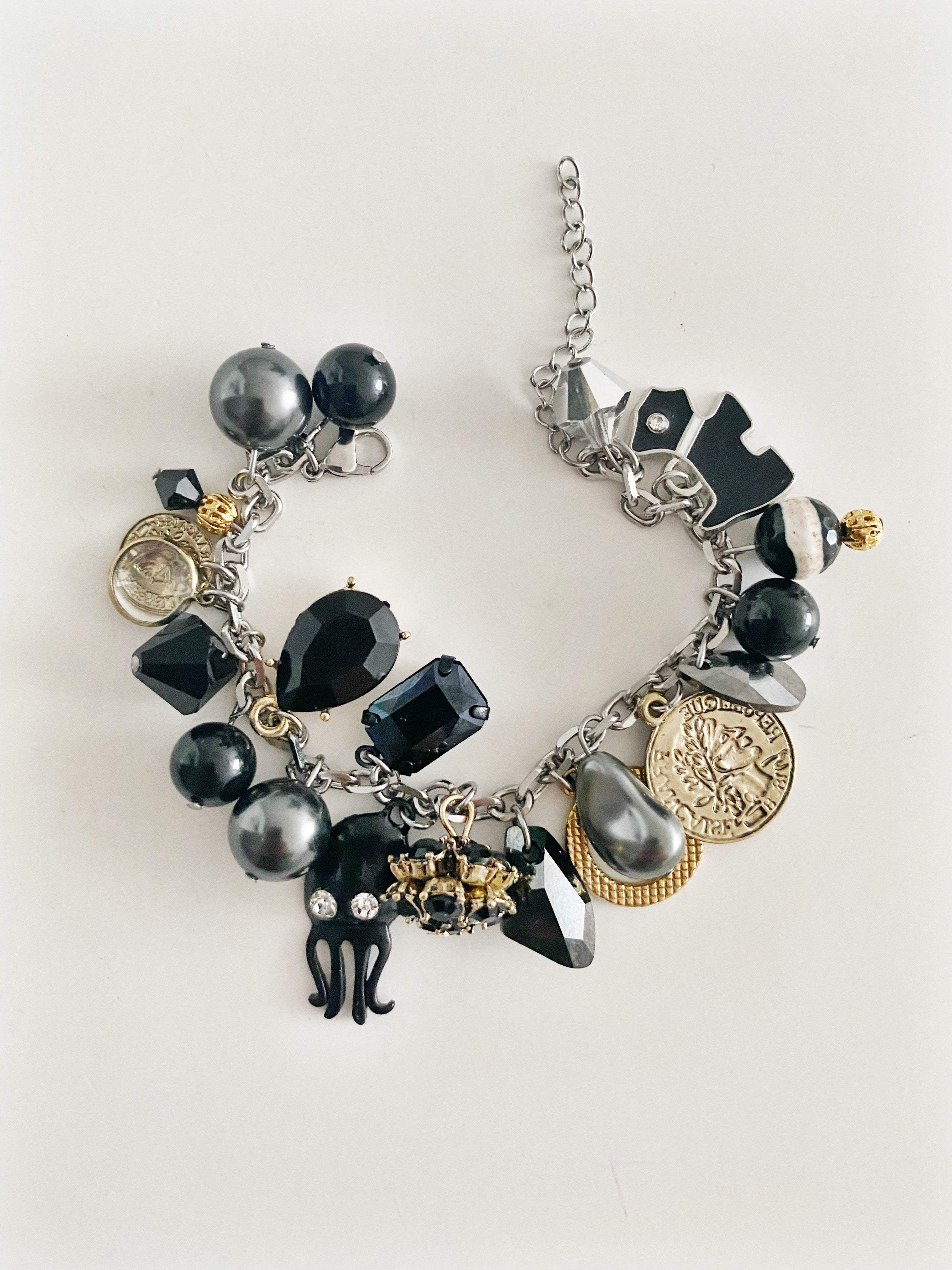 Bracelet breloques Mélina noir