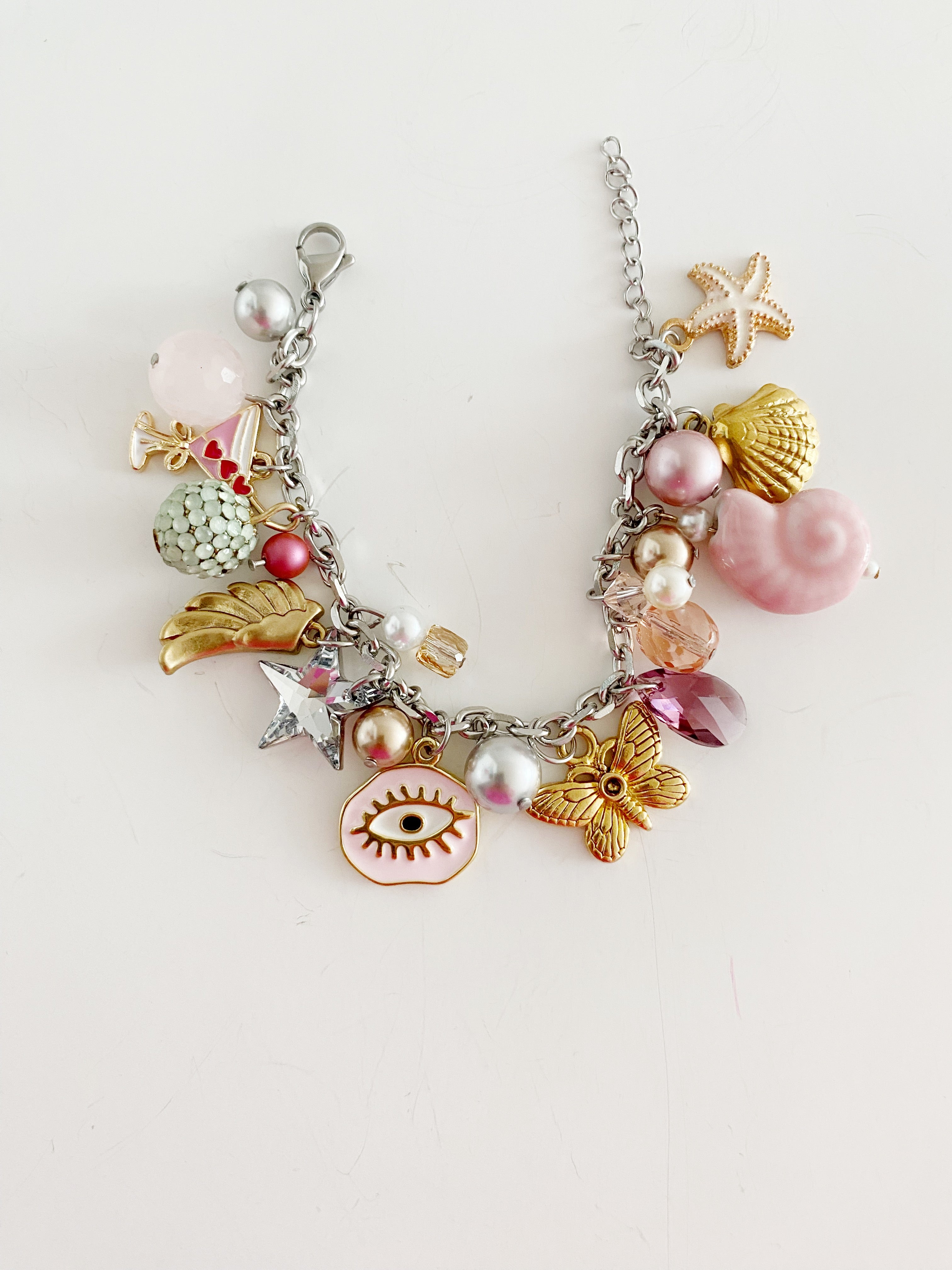 Bracelet breloques Rose et coconut