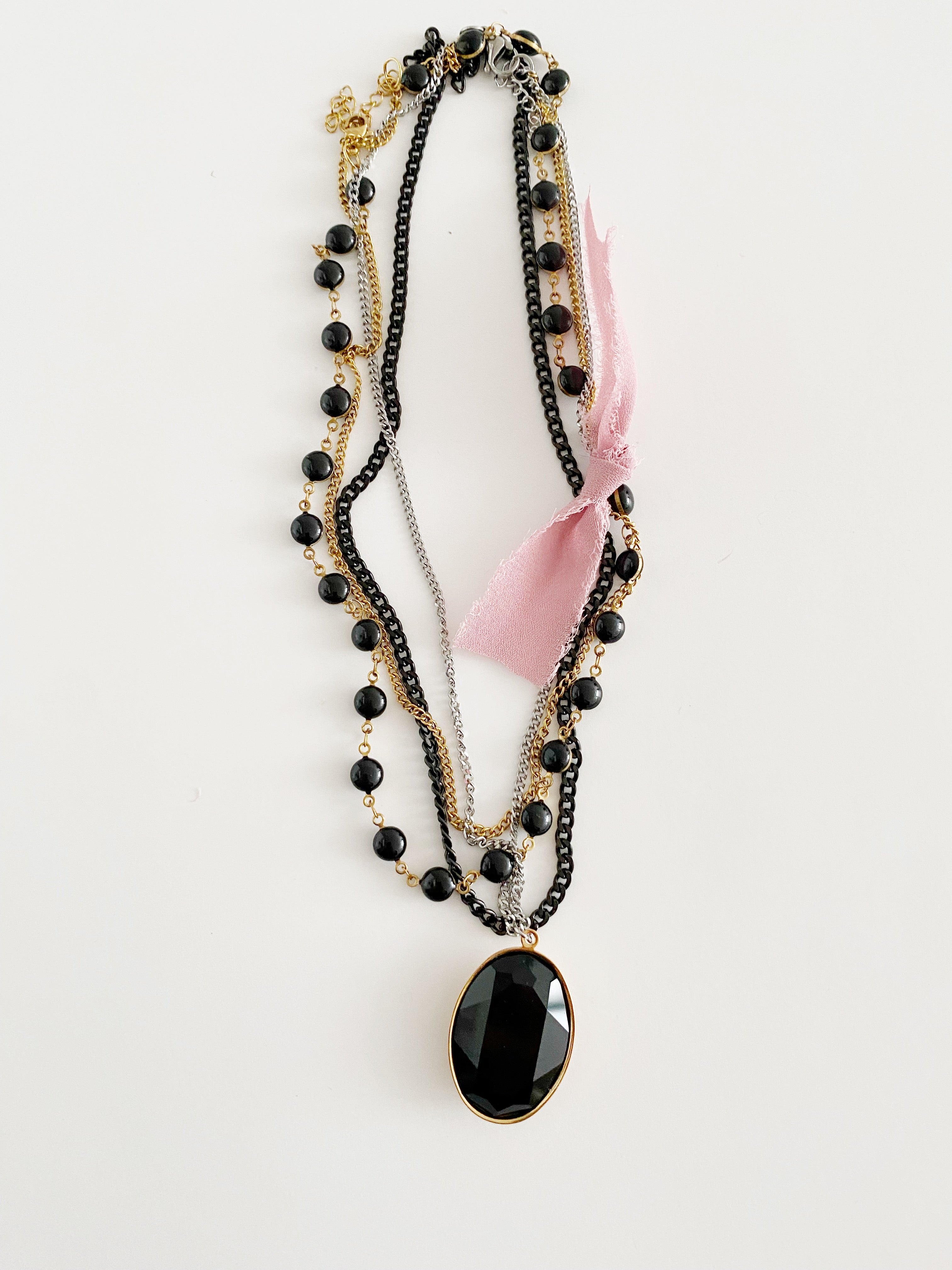 Ensemble colliers Brume noire