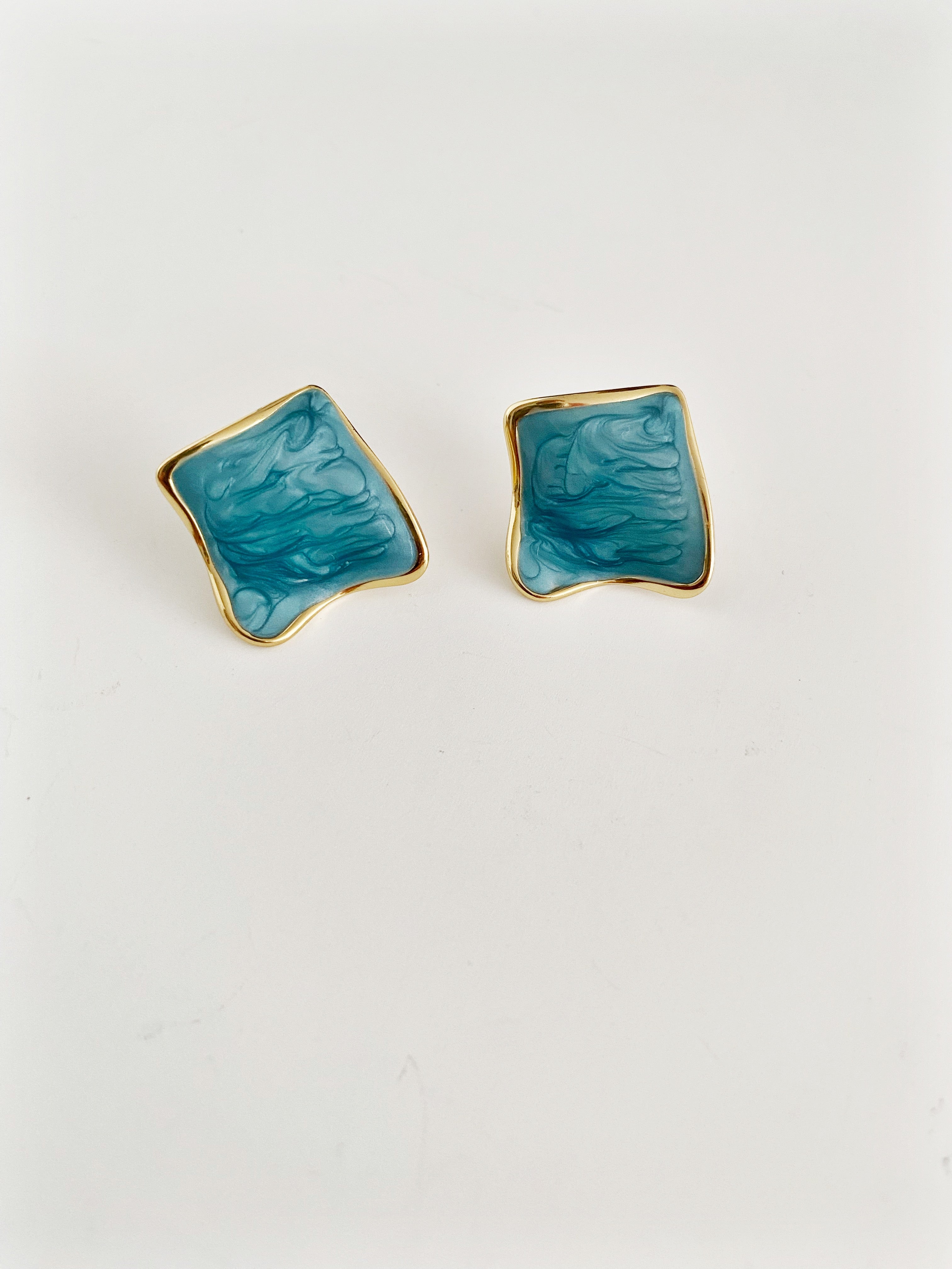 Boucles d'oreilles Belluci / vert blue
