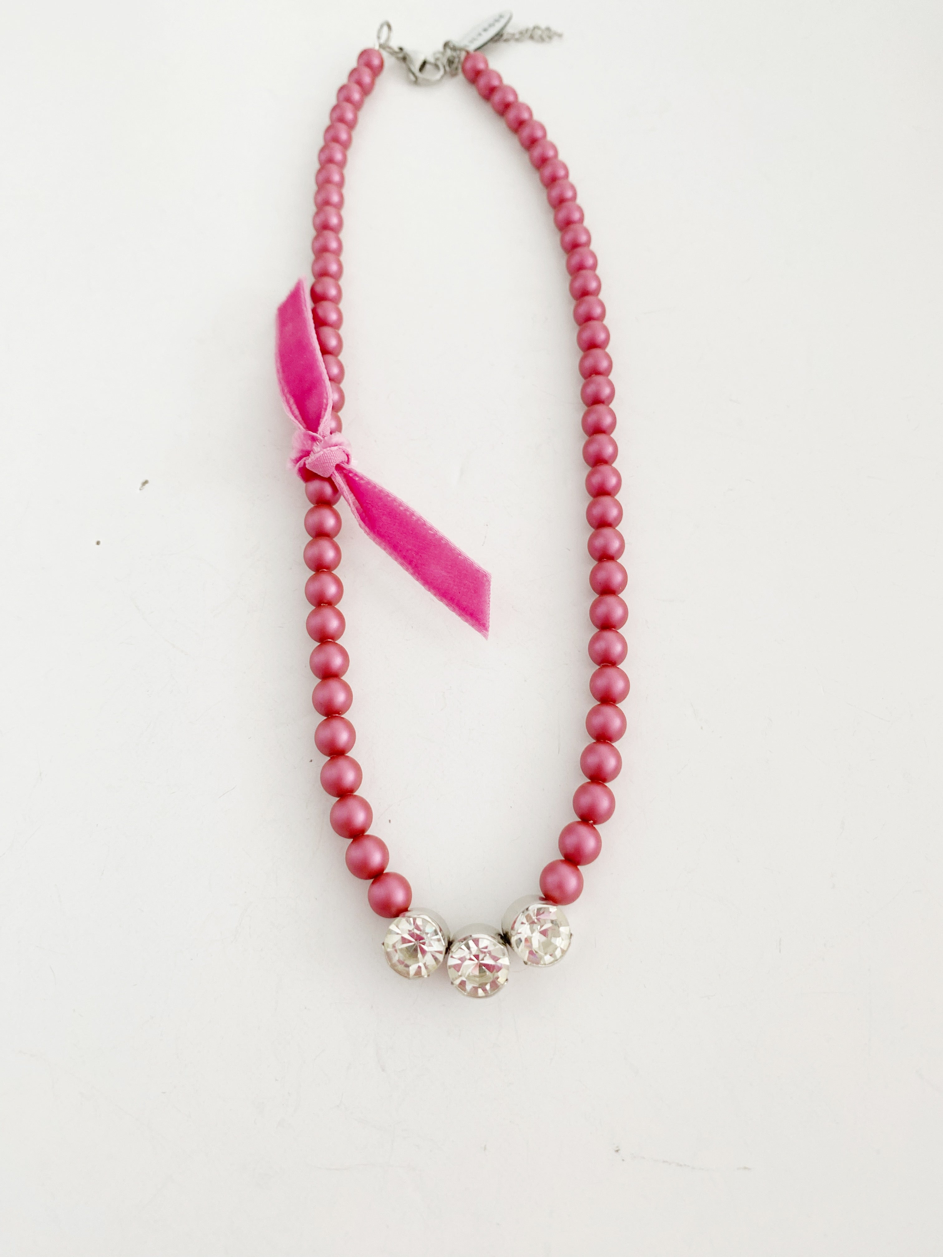Collier de perles Kate \ mulberry pink/ PRIX SPĂCIAL đ