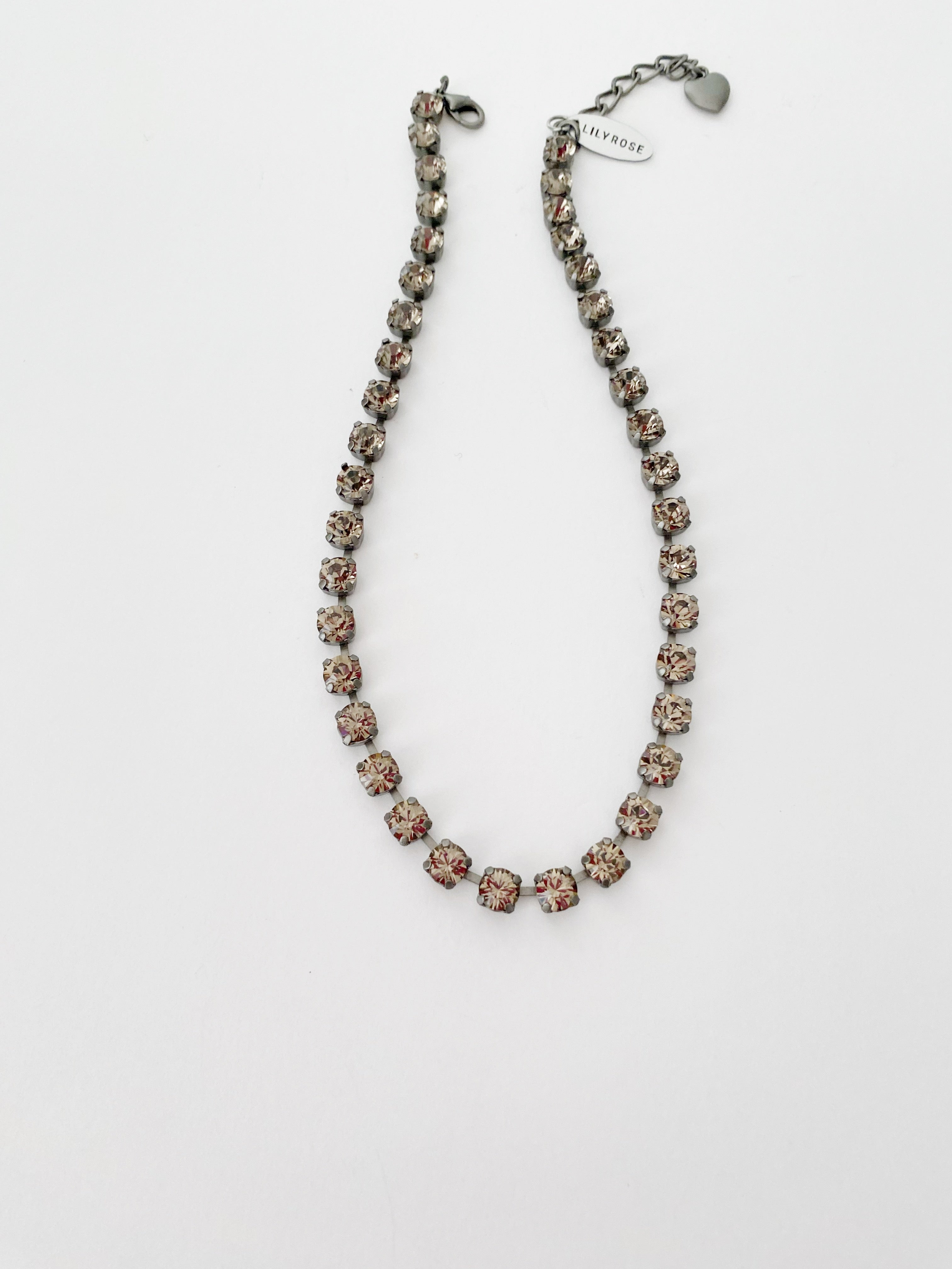 Collier de cristaux style choker Bronze shade đŠ