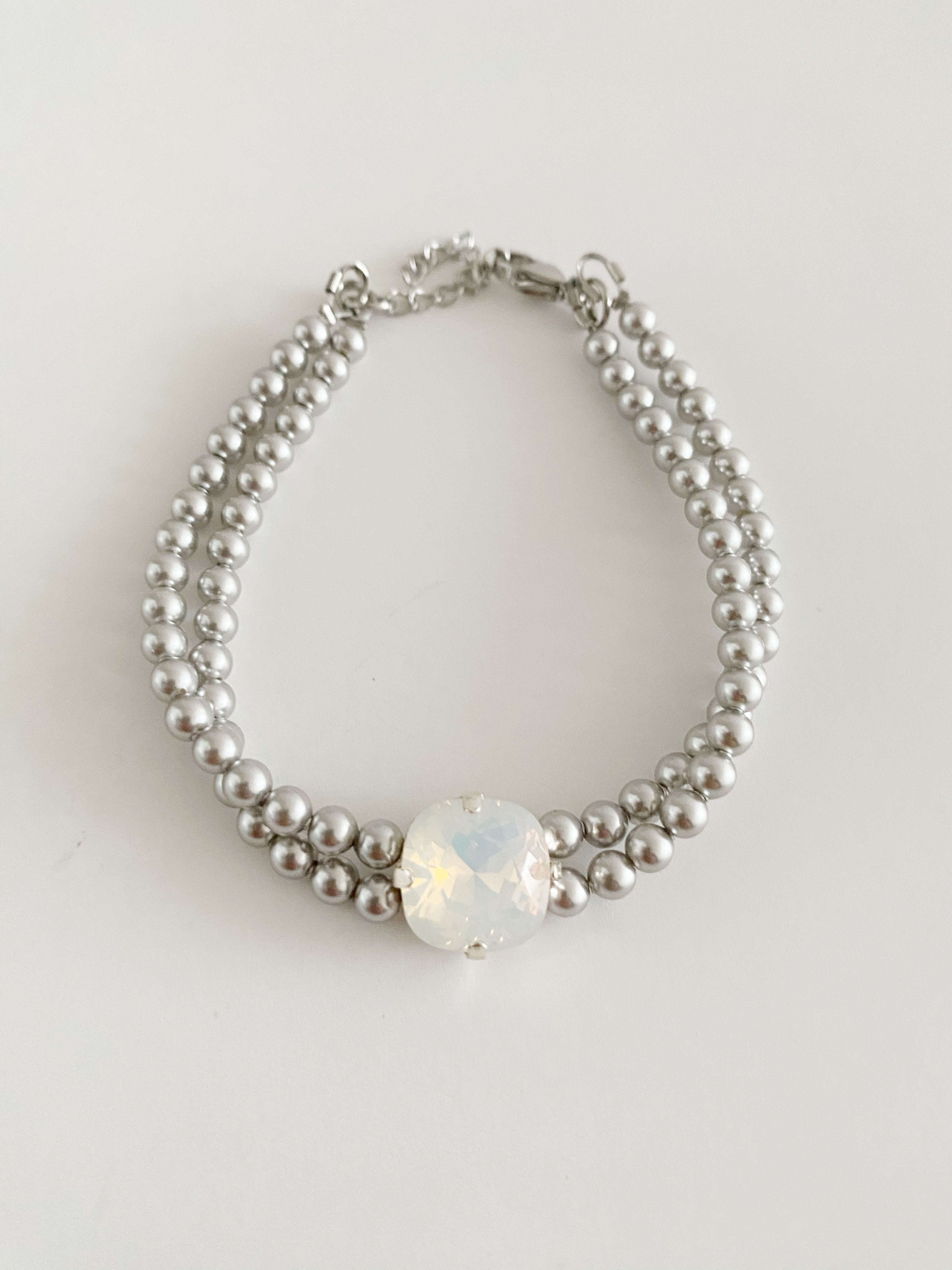 Bracelet Opaline \ blanc opal