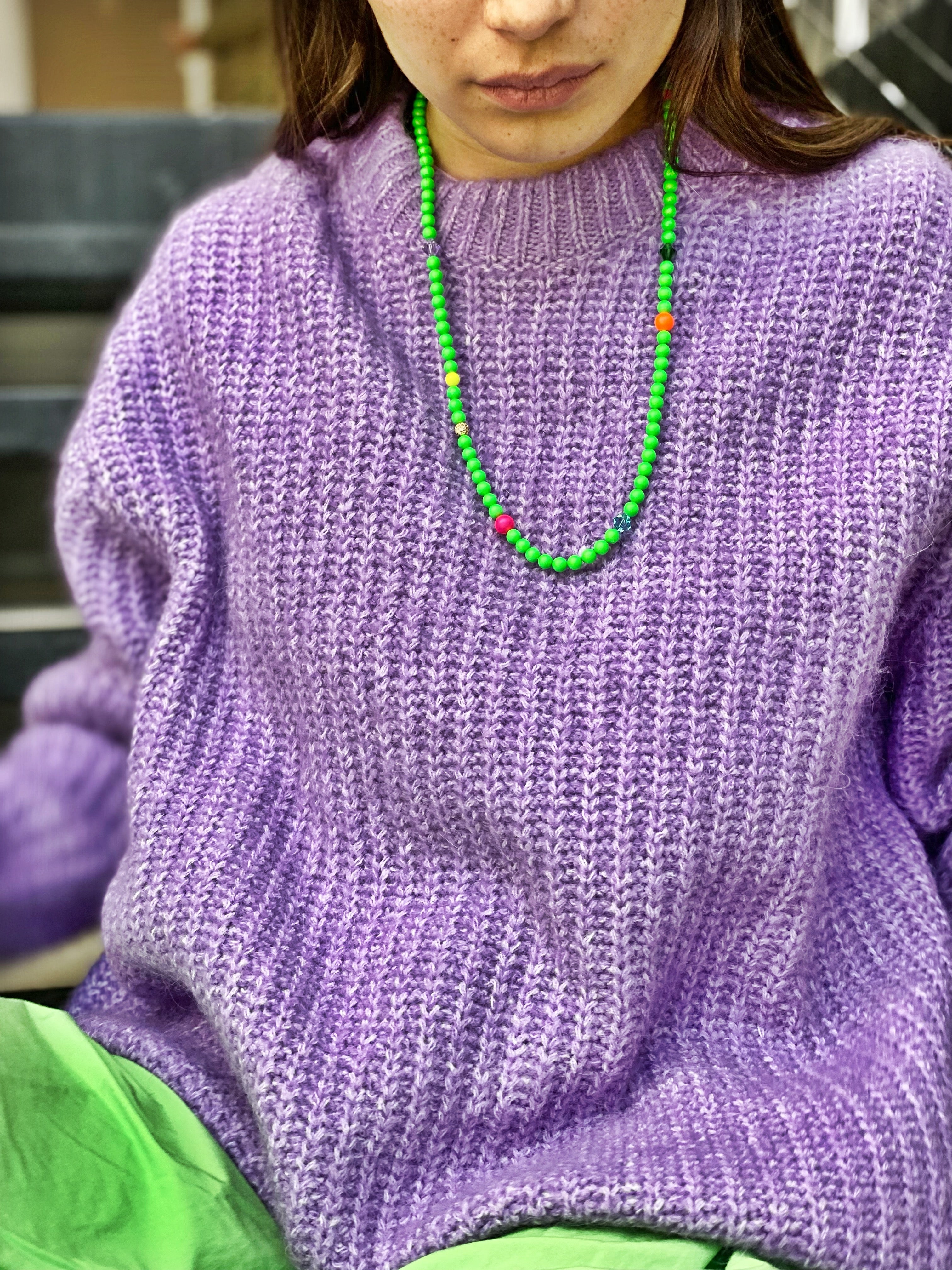 Collier semi long Green Crush