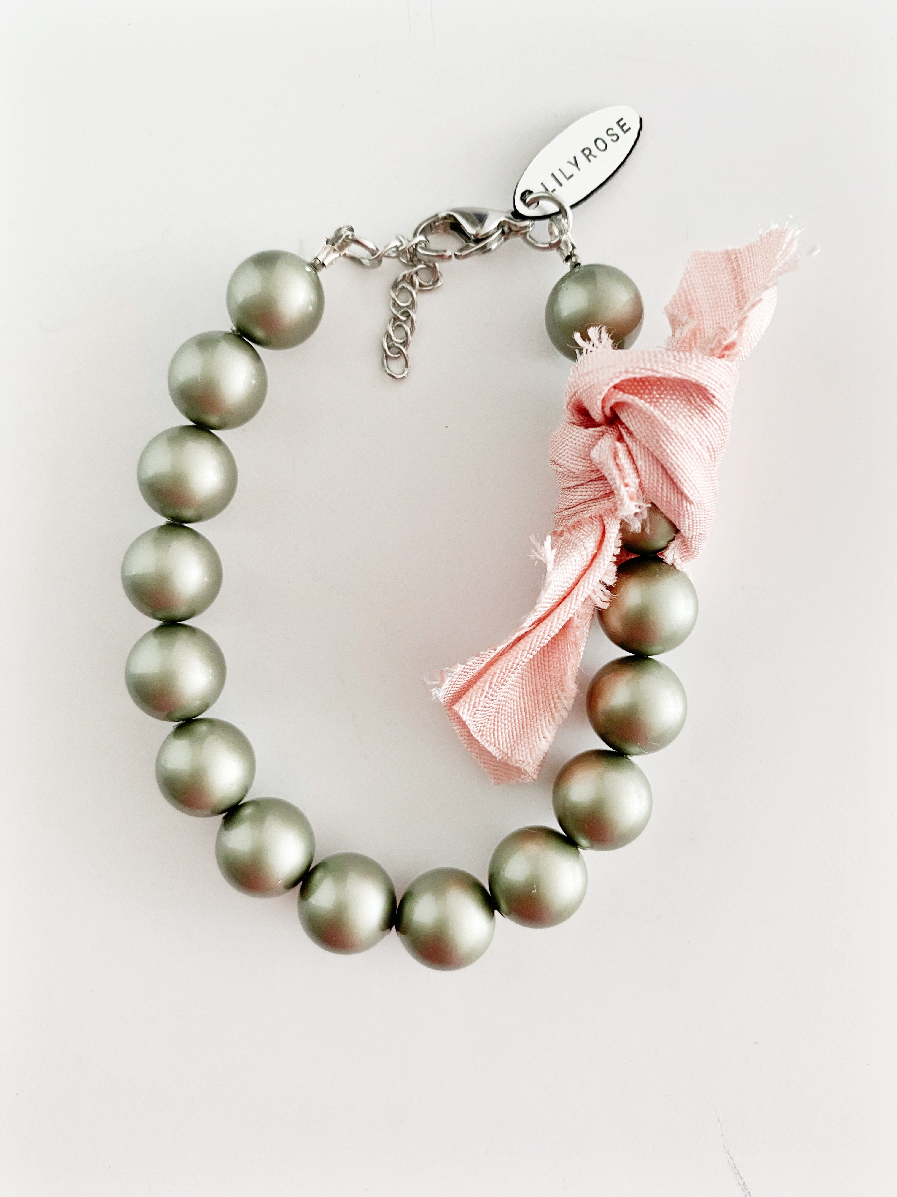 Bracelet de perles vert  romance