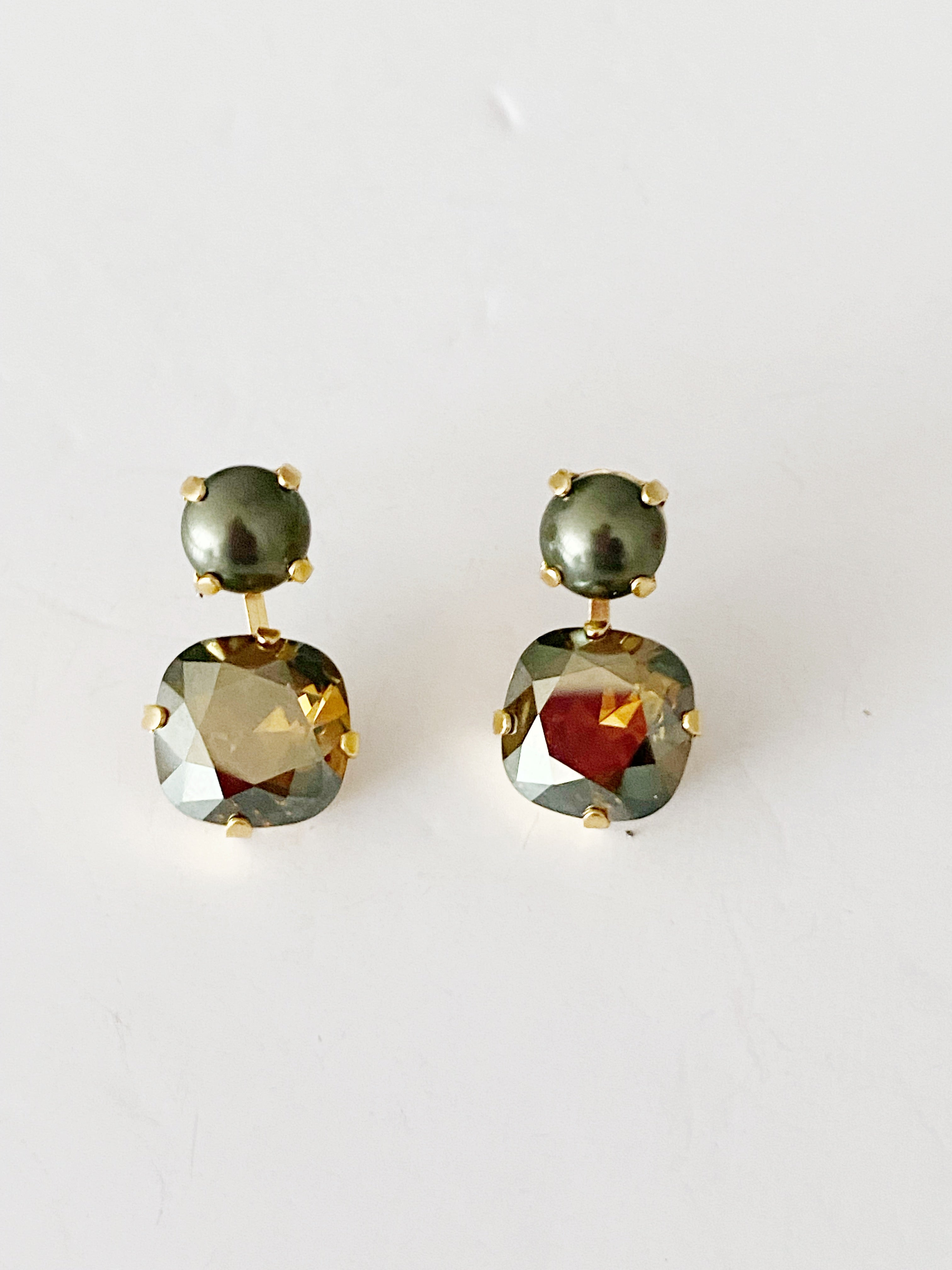 Boucles d'oreilles Trixie \ kaki