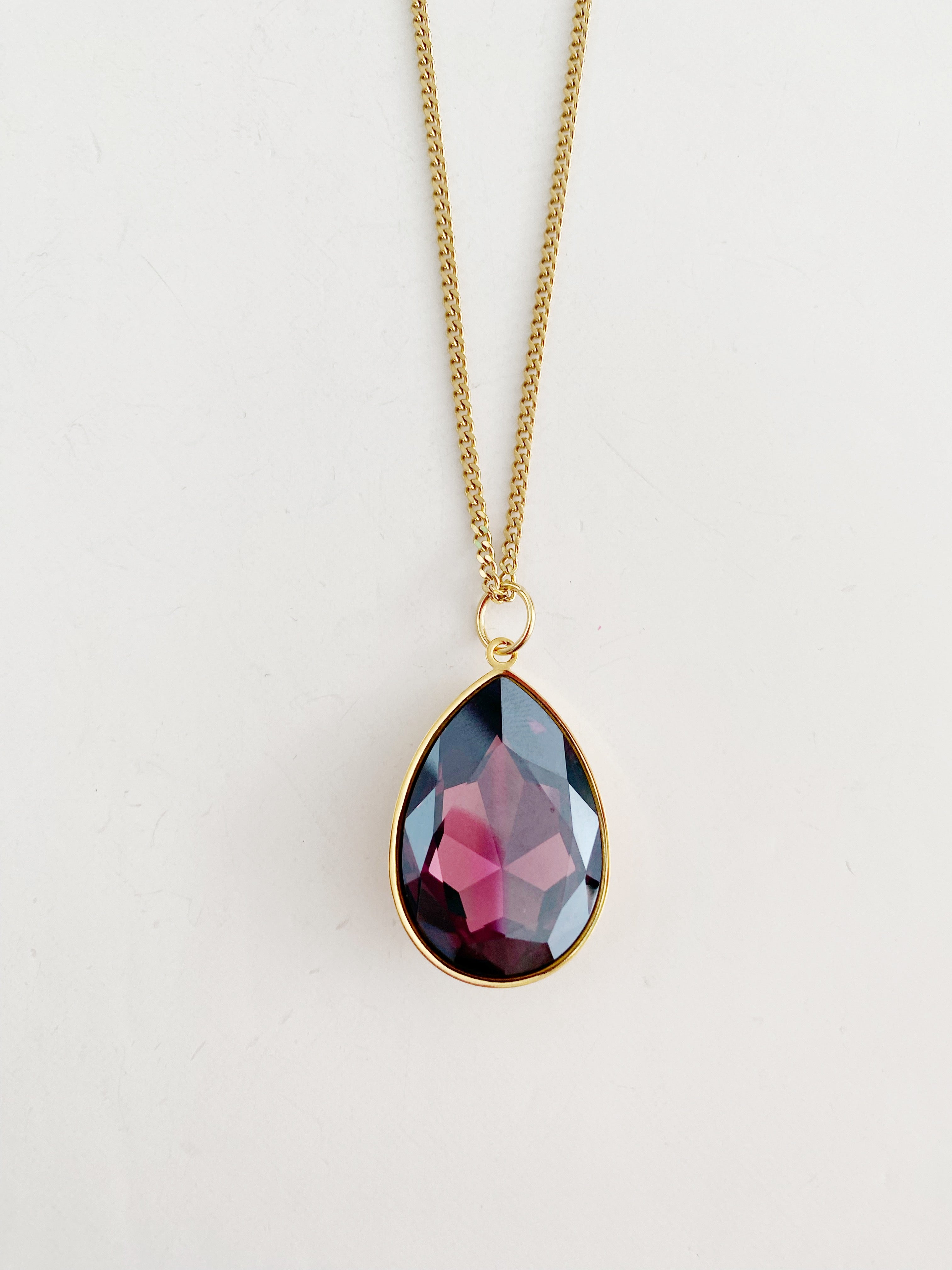 Collier pendentif Améthyste love