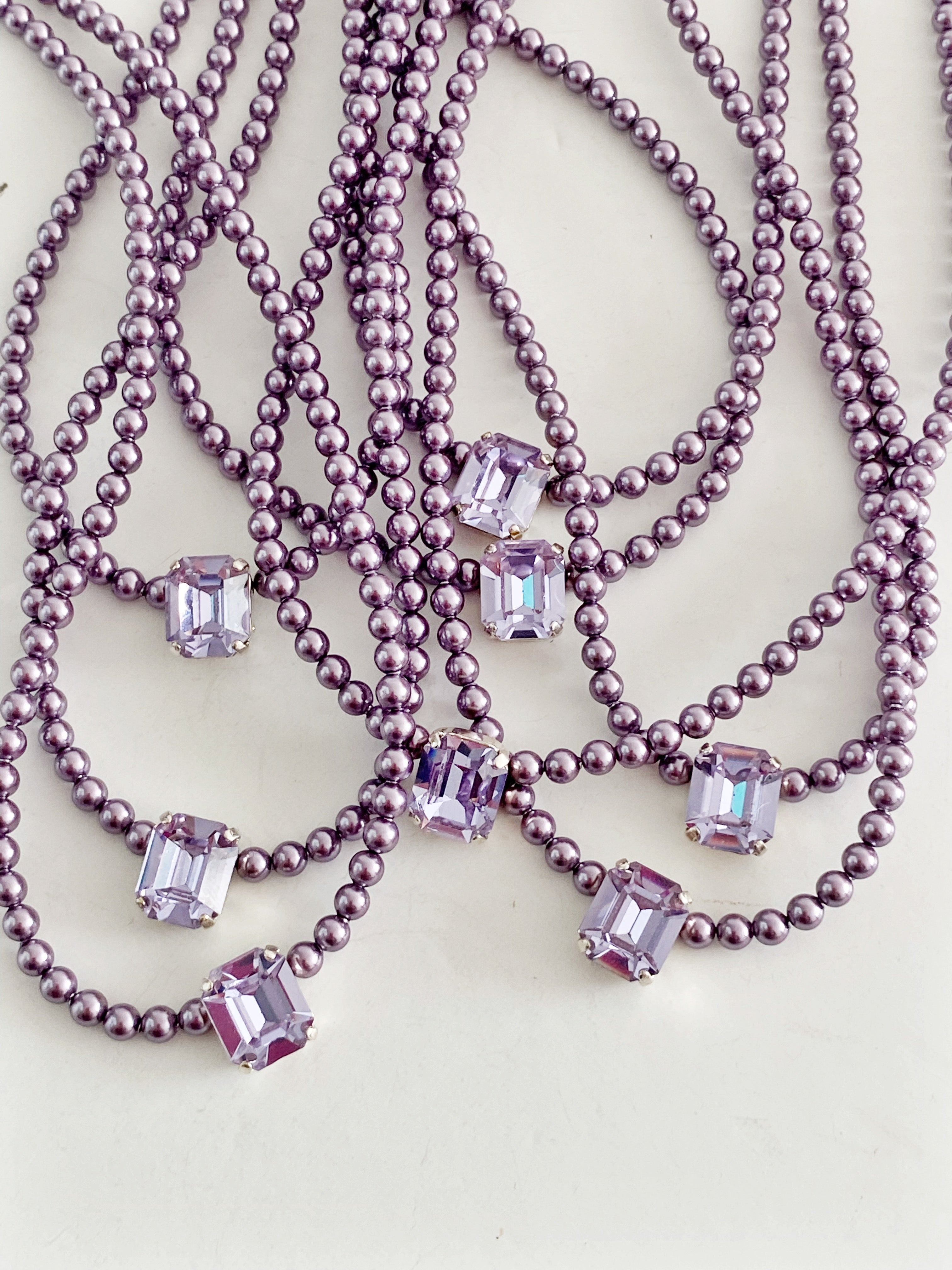 Collier Romance en mauve