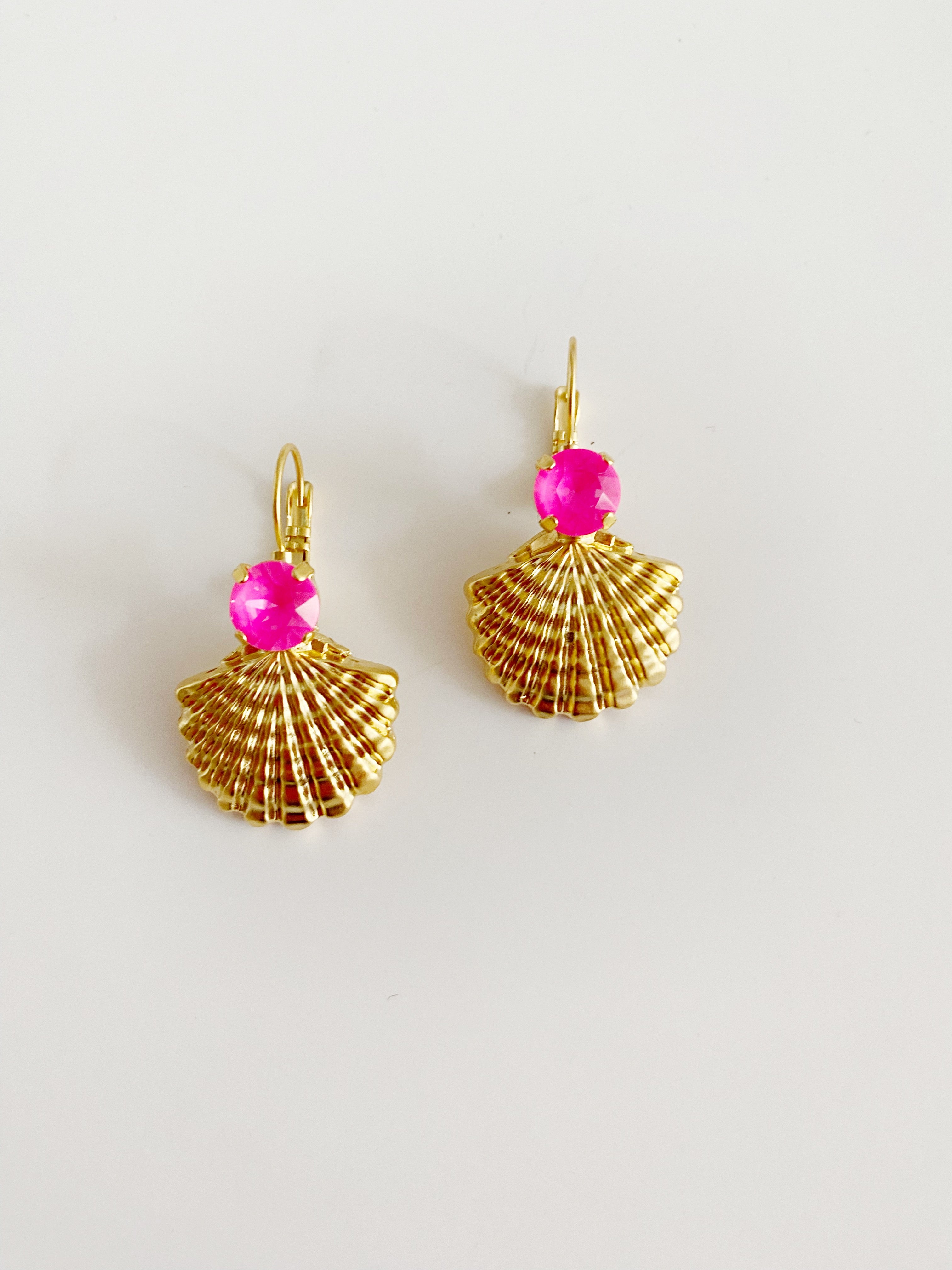 Boucles d'oreilles Aqua Lily 🐚 neon pink