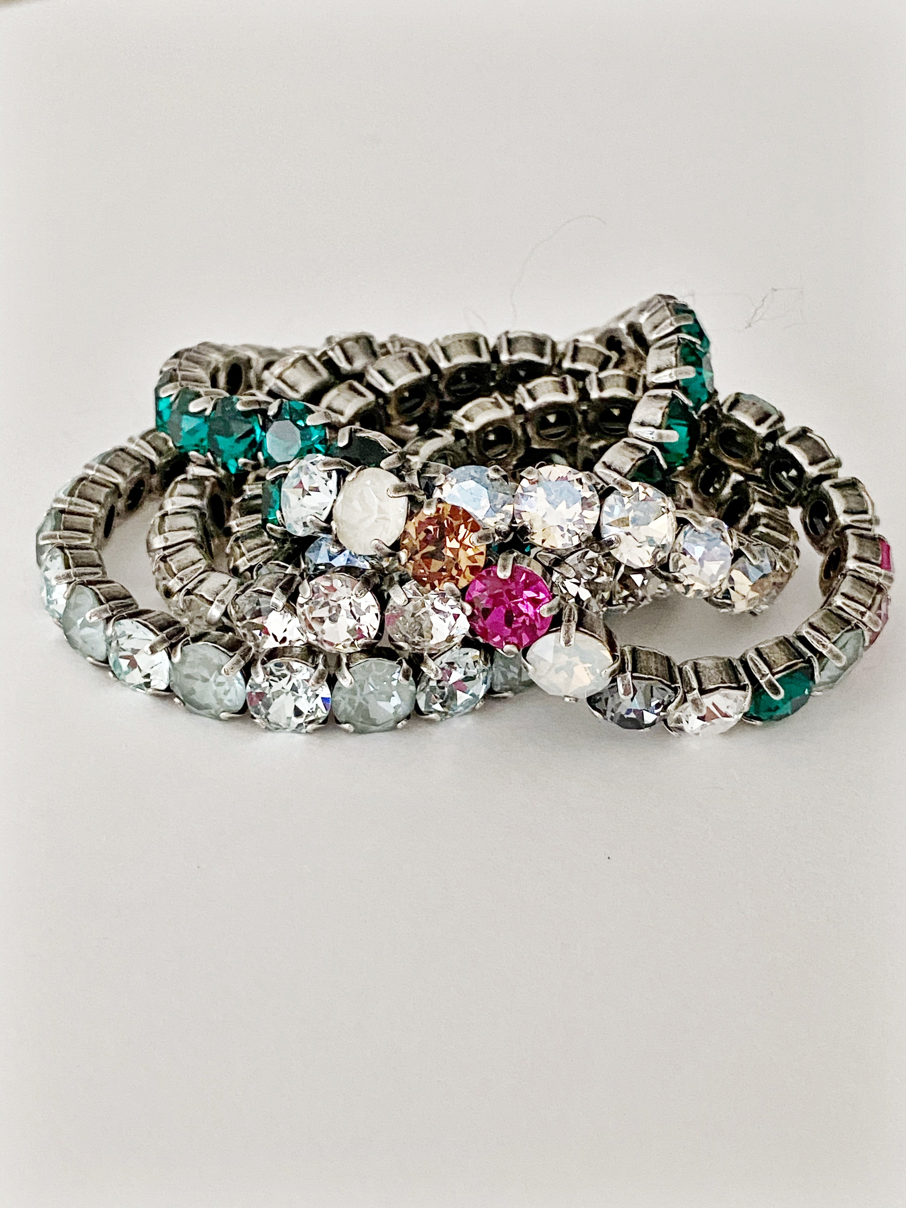 Bracelet élastique Sparkle émeraude